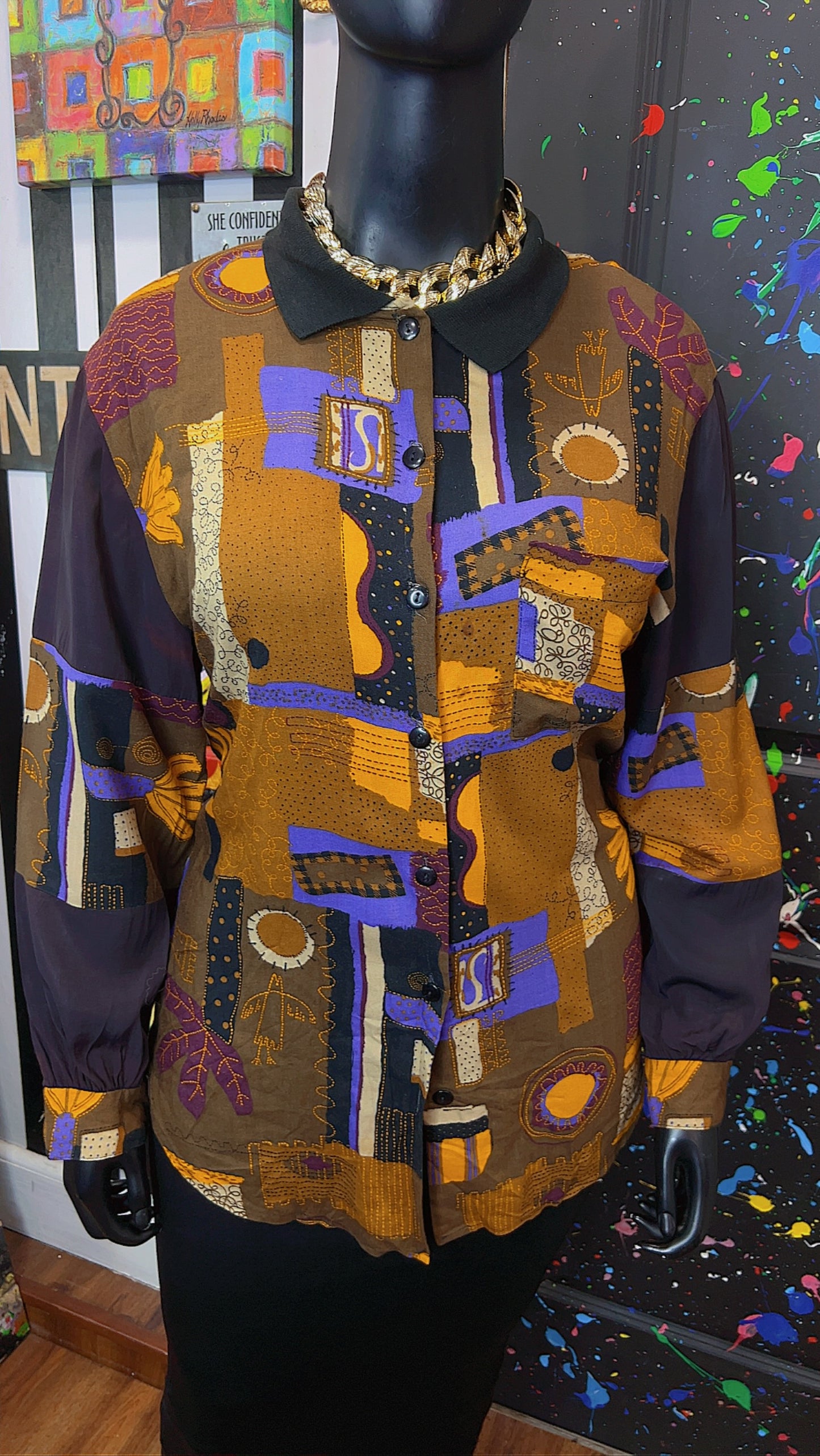 Vintage 80’s Rayon Blouse (14)