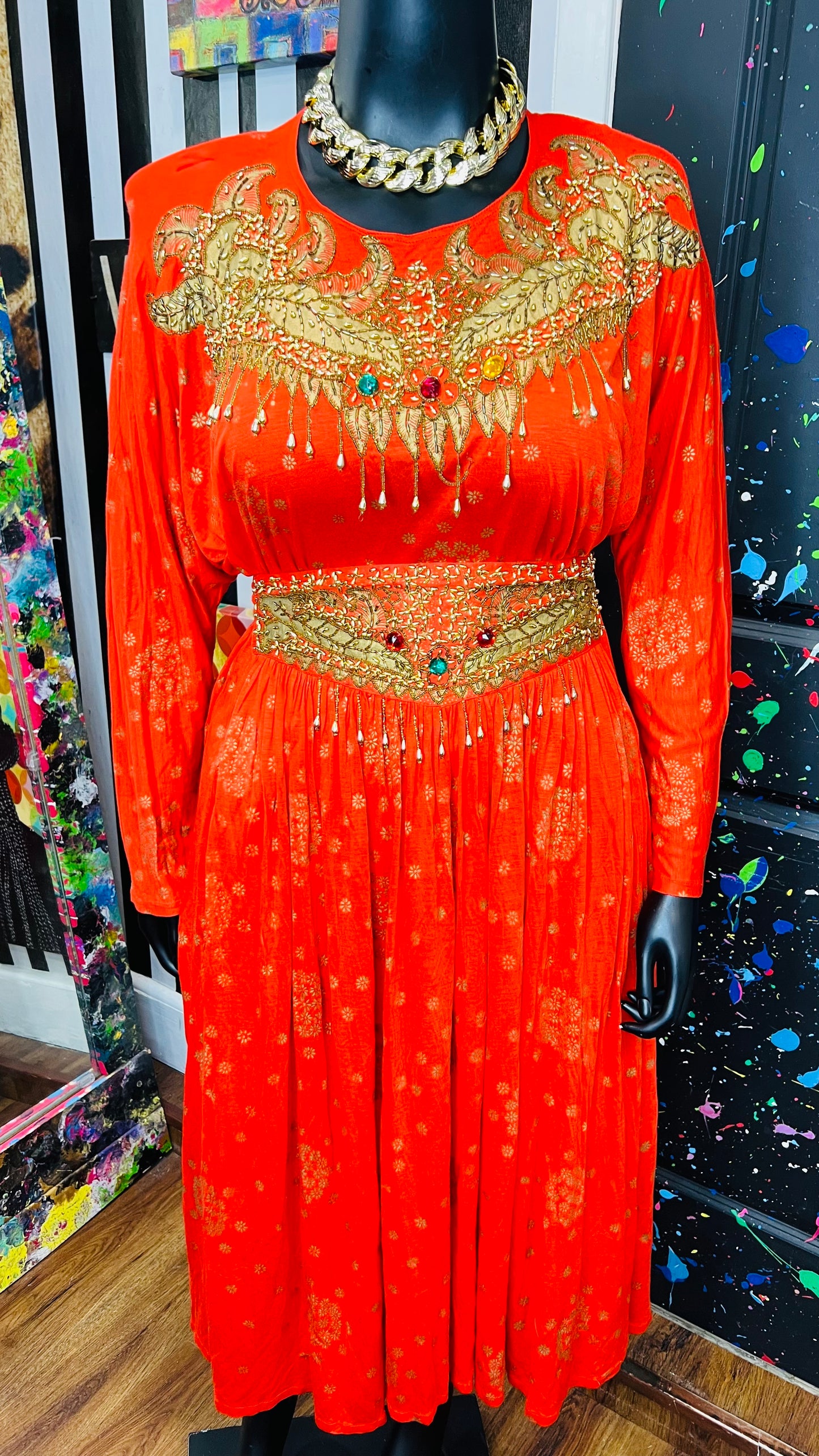 Vintage Beaded & Jewel Skirt Set (16)