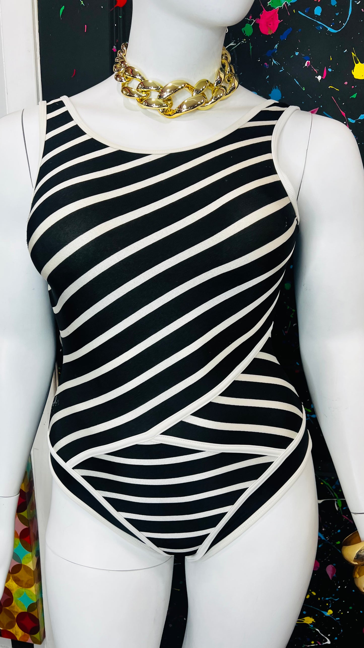 Vintage Black & White Swimsuit (12)
