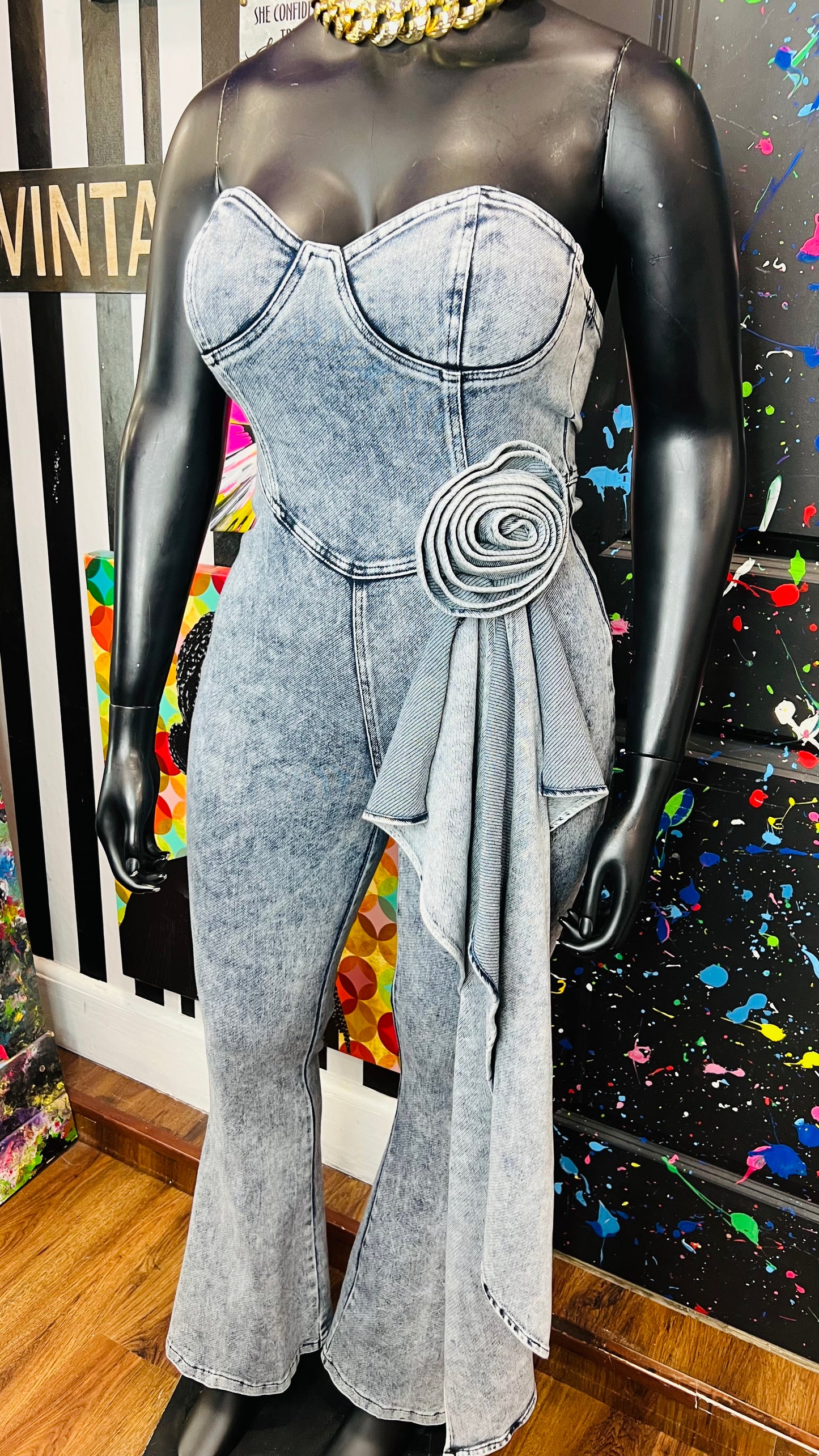 Vintage Inspired Denim Jumpsuit (12)