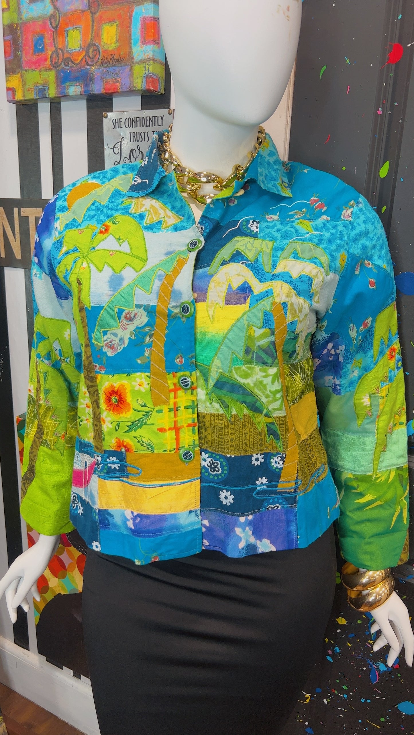 Vintage Sandy Starkman Abstract Jacket (14)