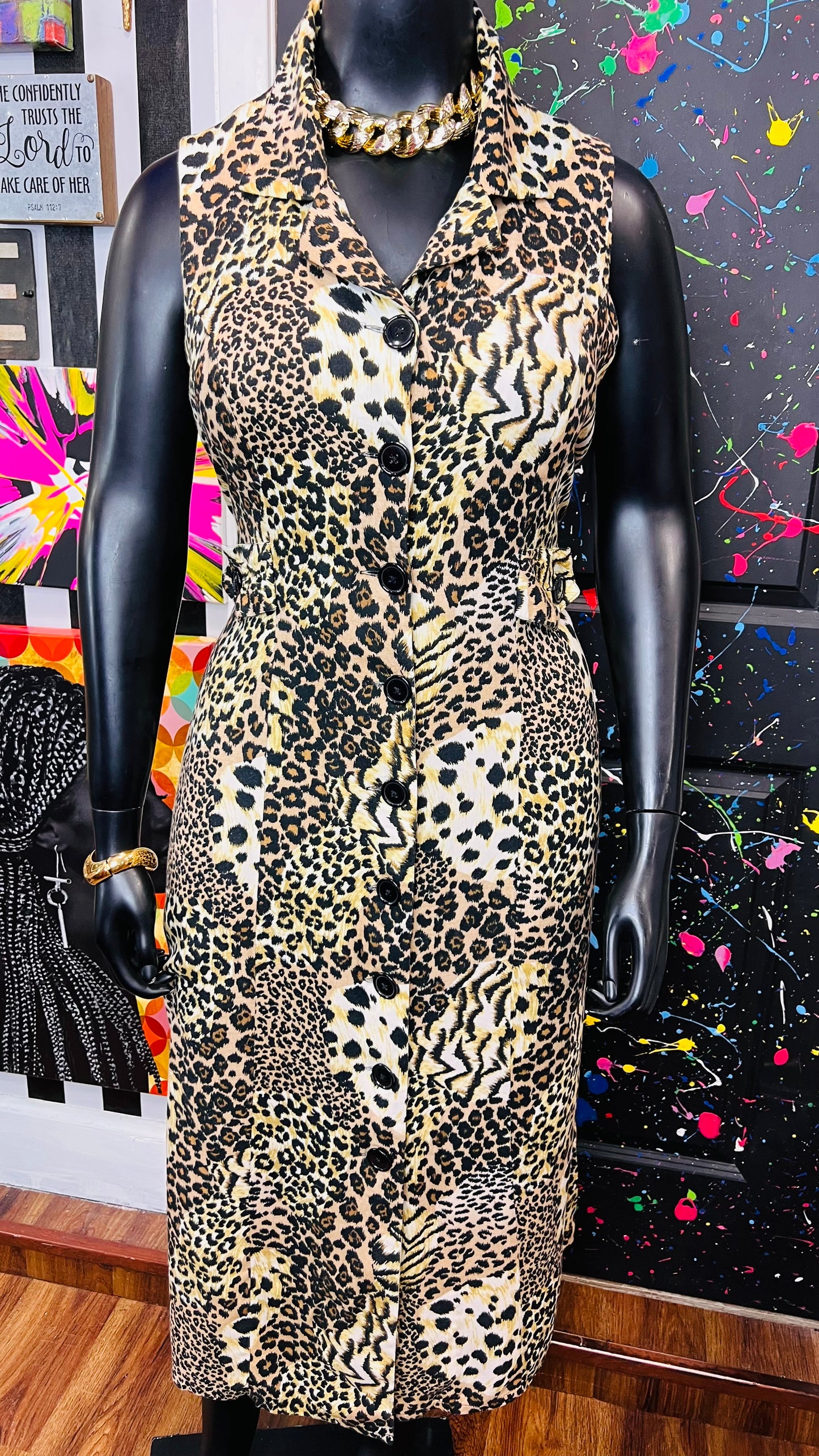 Vintage Animal Print Dress (18W)