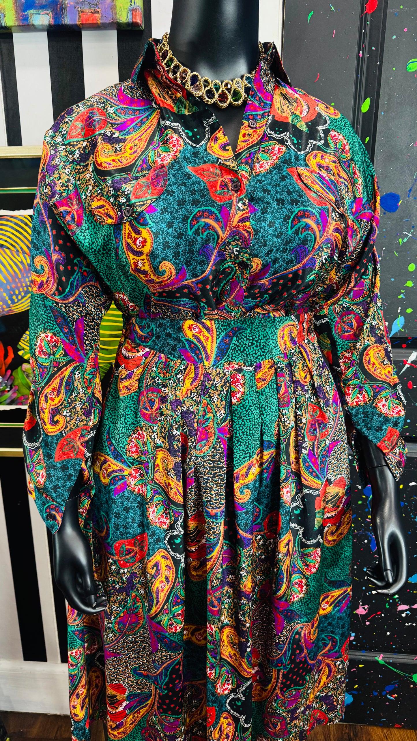 Vintage Abstract Skirt Set (18)