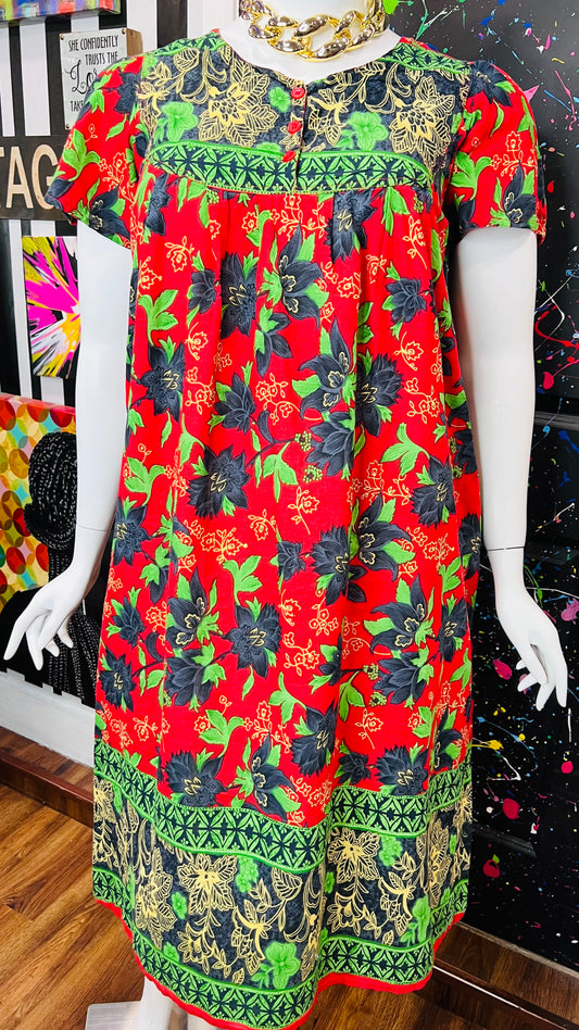 Vintage Floral House Dress (14)