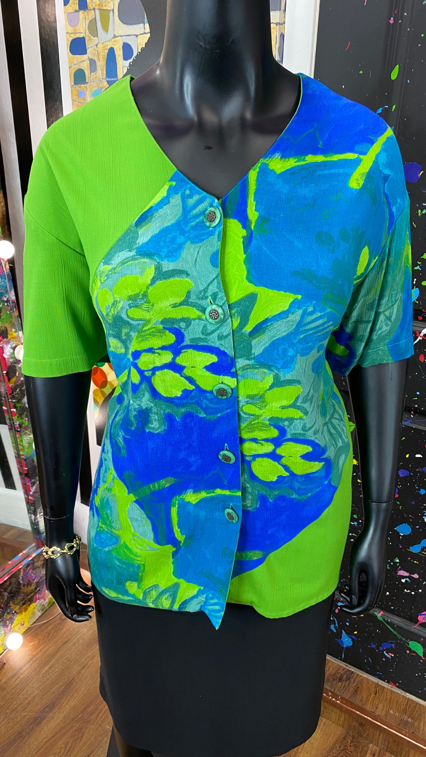 Vintage CMShapes Short Sleeve Blouse