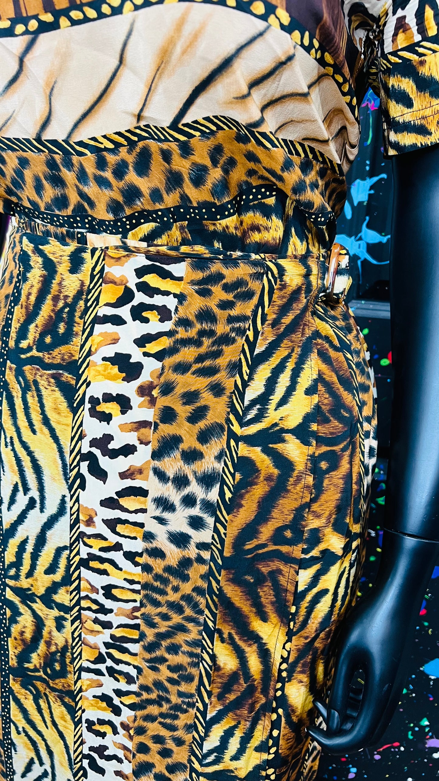 Vintage 100% Silk Diane Gilman Skirt Set (14)