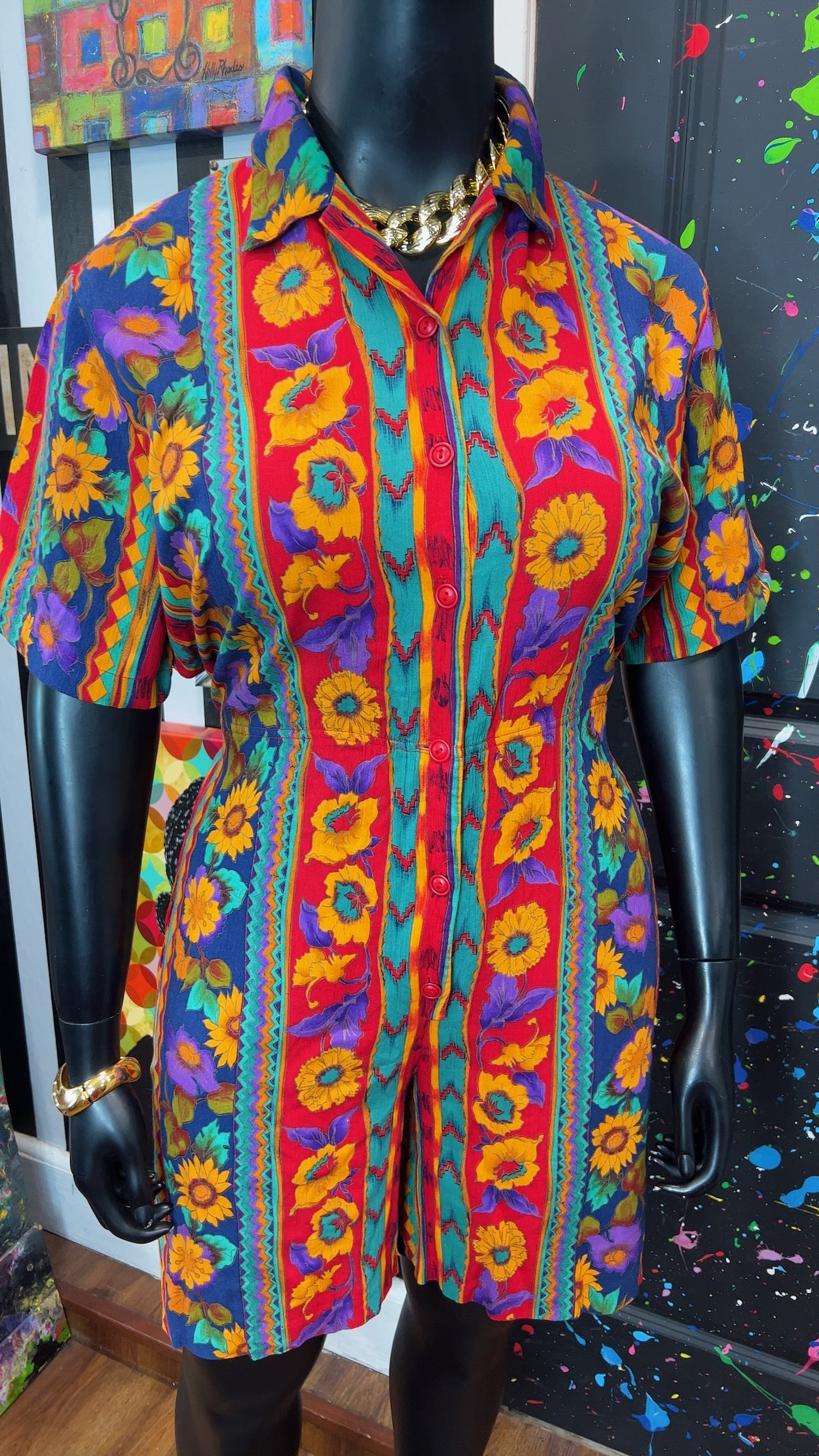 Vintage Floral Rayon Romper (18)