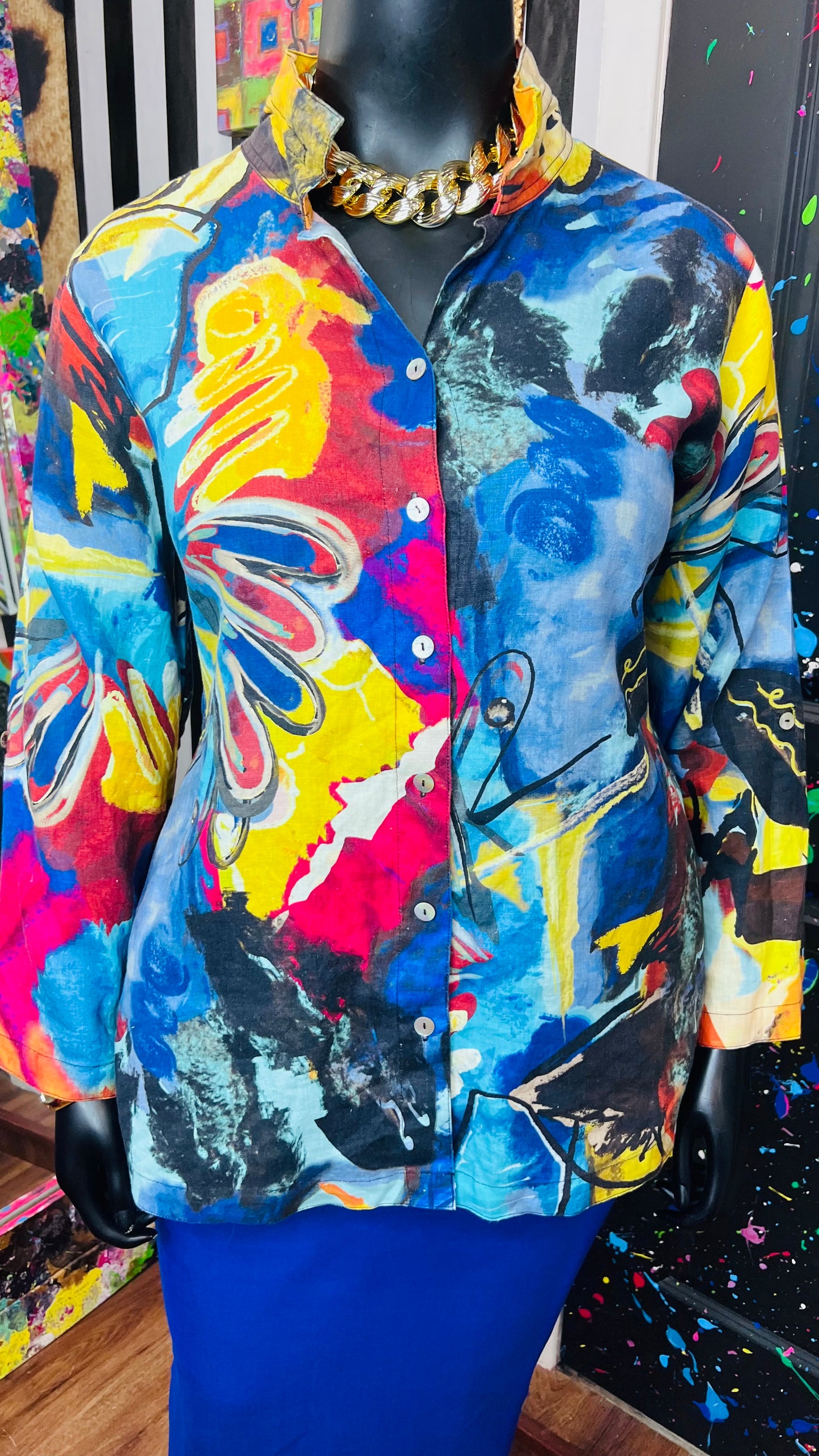 Abstract Water Color Blouse (20)