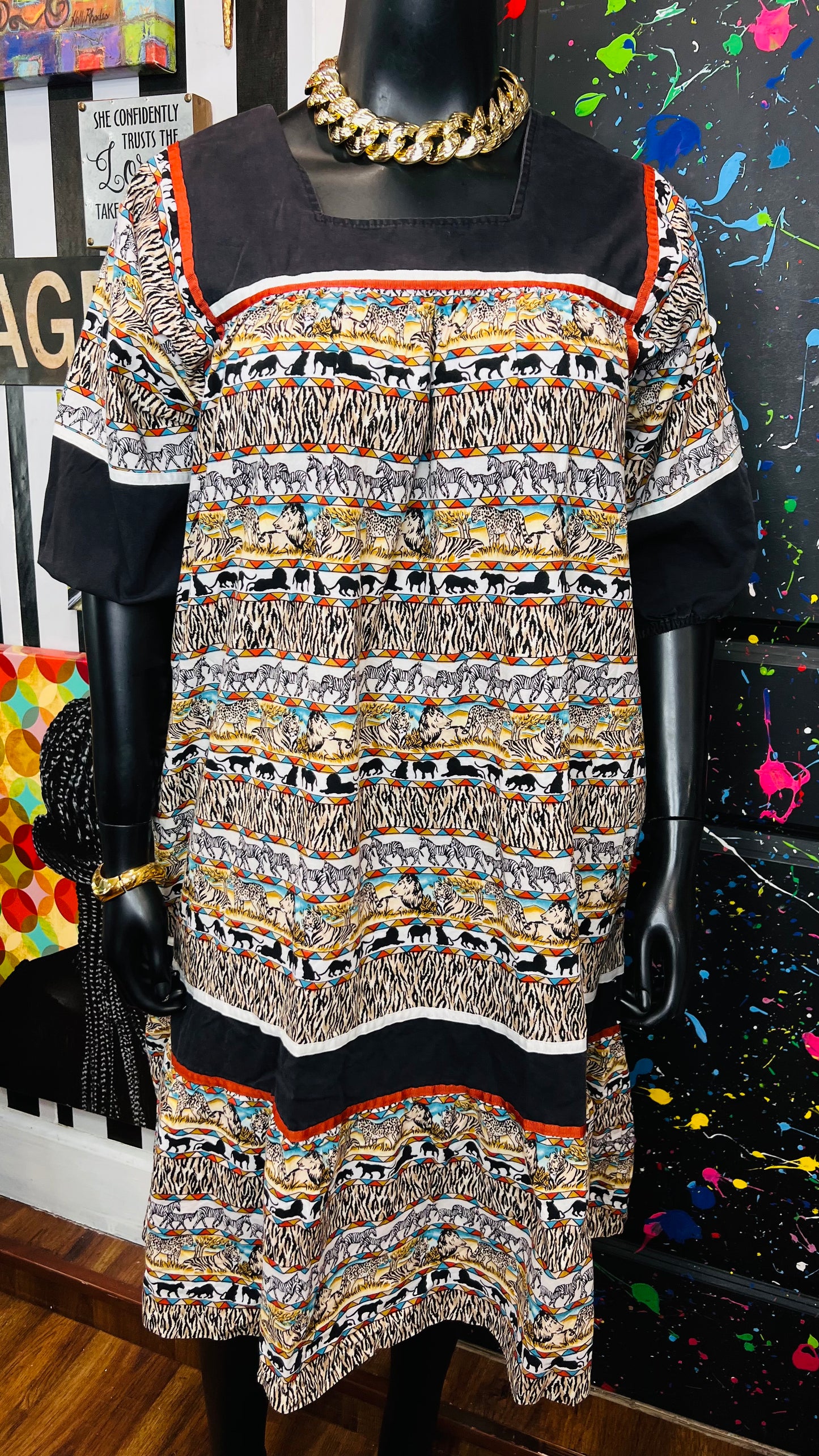 Vintage Safari House Dress (16)
