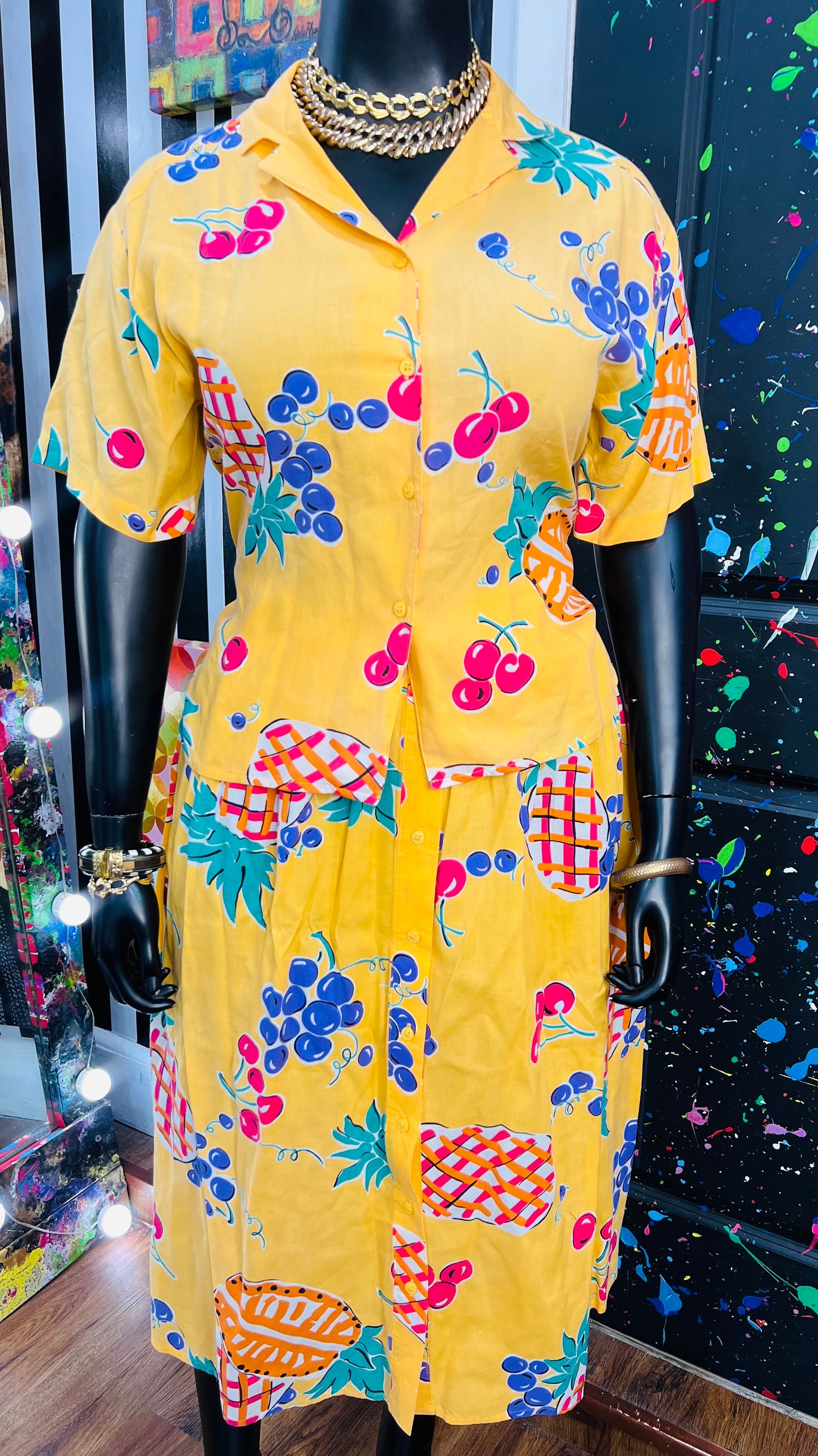 Vintage Fruit Joy Skirt Set (14)