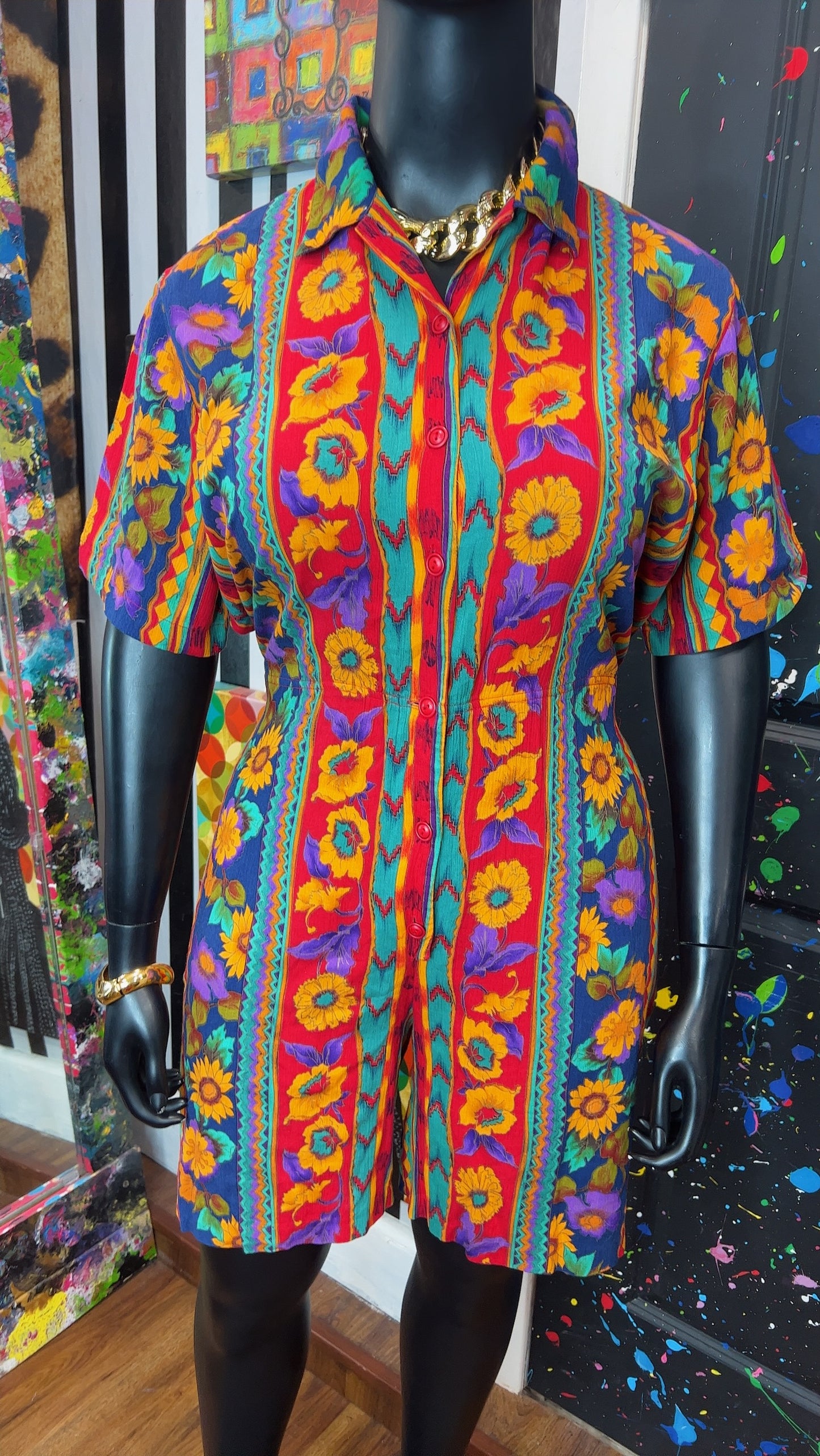 Vintage Floral Rayon Romper (18)