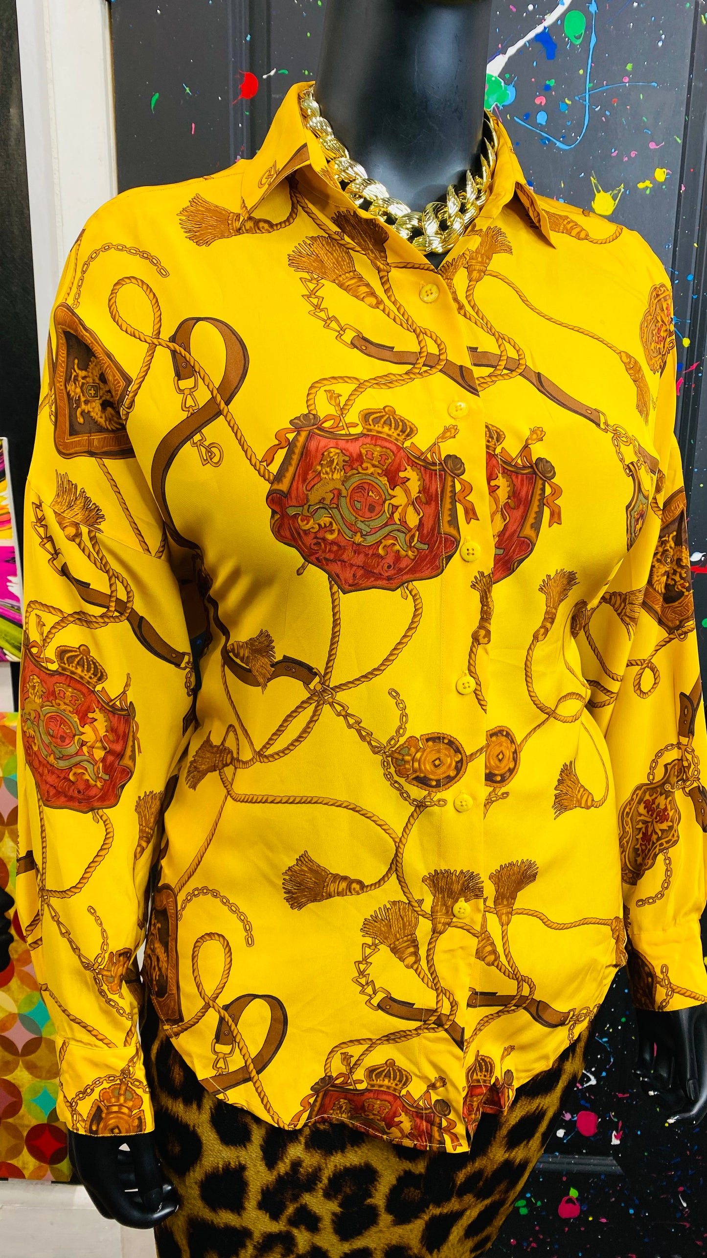 Vintage 100% Silk Tassle Blouse (12) Fits up to size 22