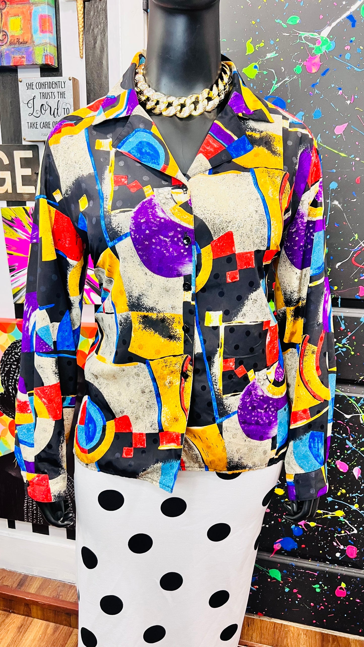 Vintage 90’s Abstract Blouse (20)