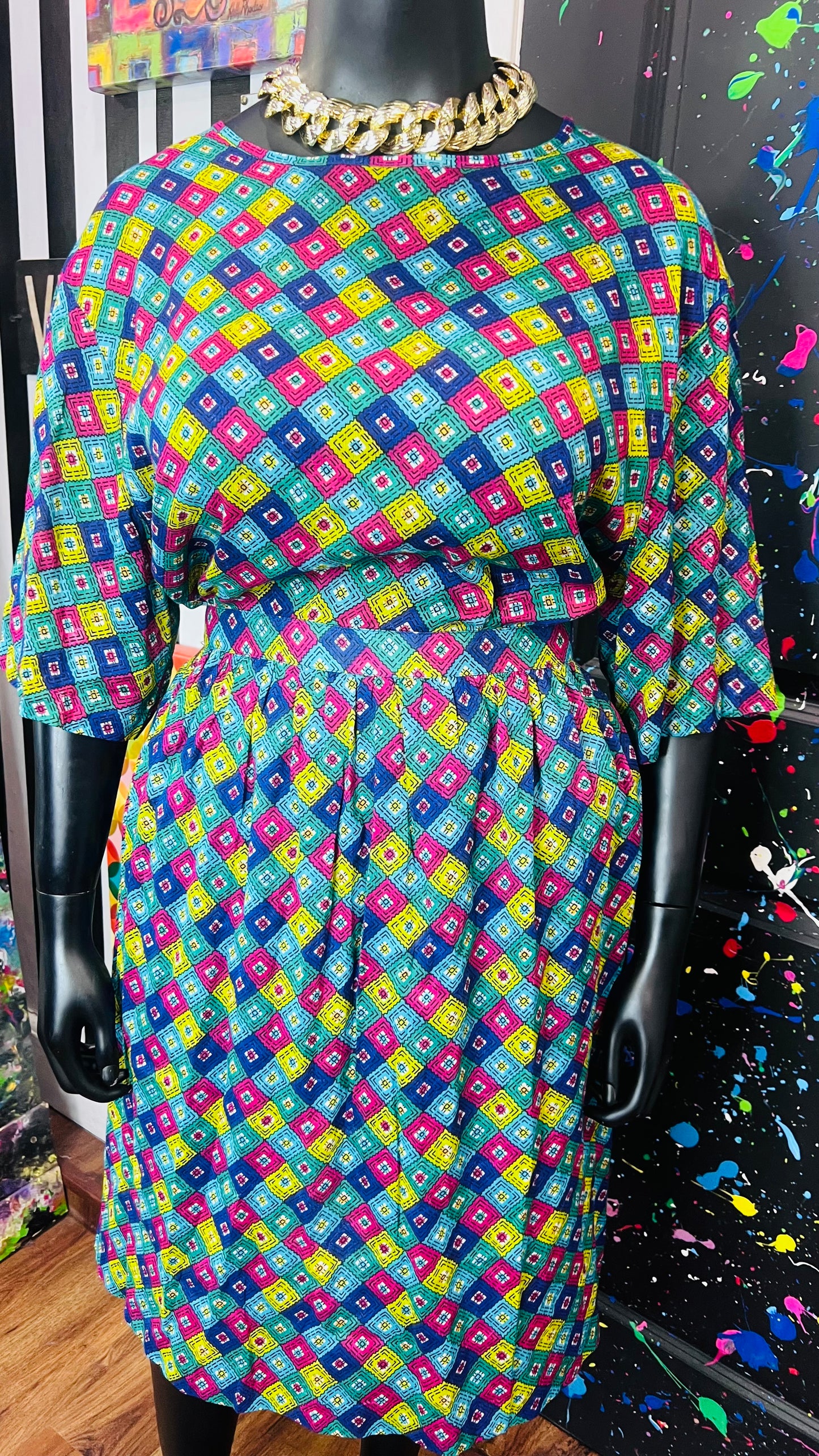 Vintage Light Weight 90’s Skirt Set (22)