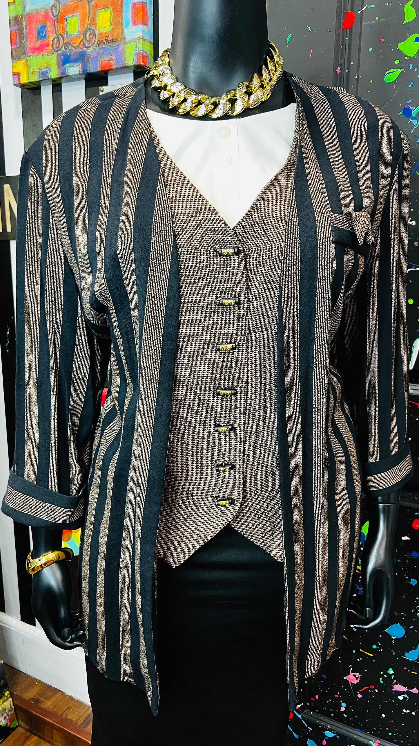 Vintage Blouse w/ Built in Vest (22W)