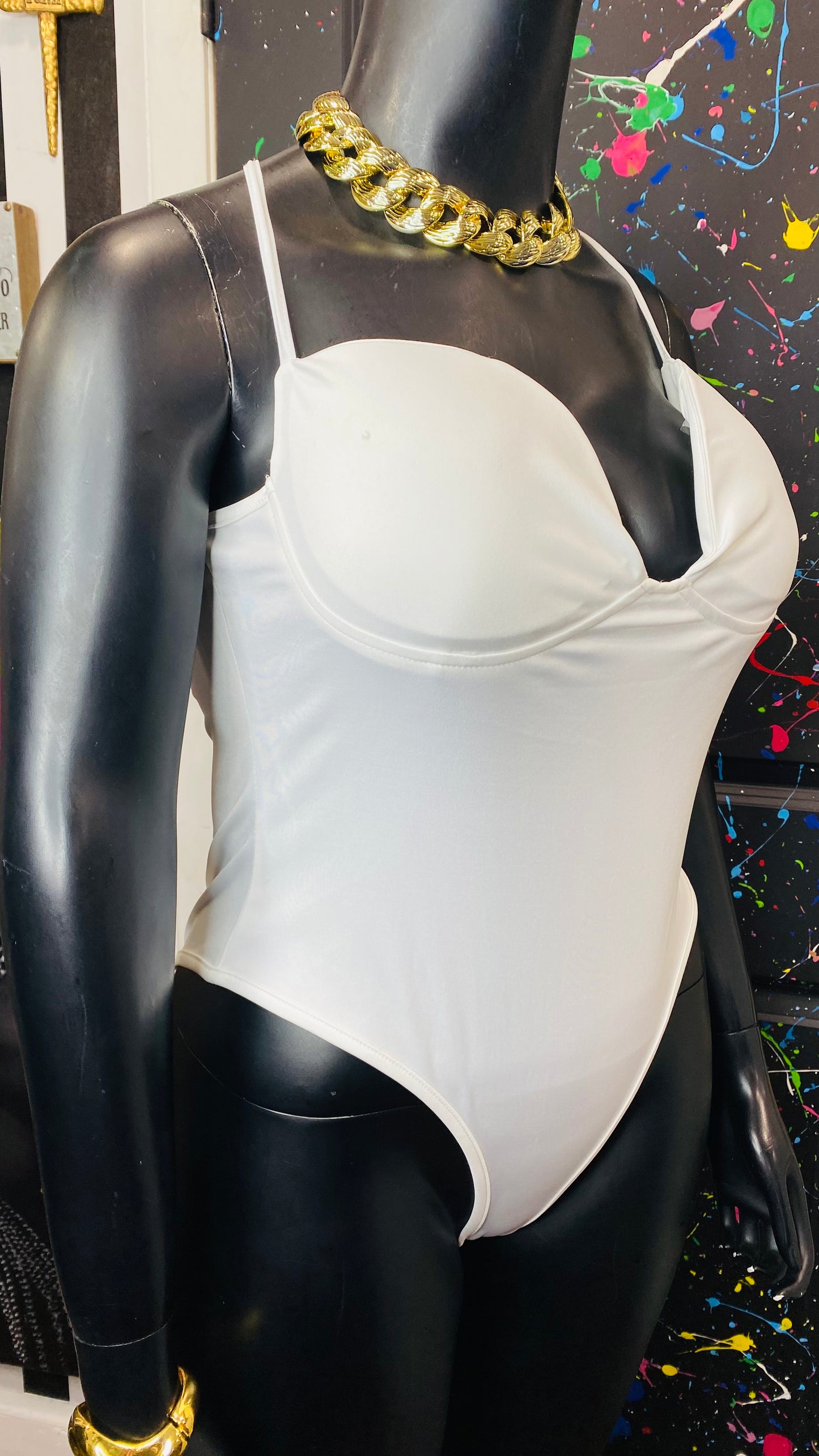 New w/ Tags White Fringe Body Suit & Pants (16)