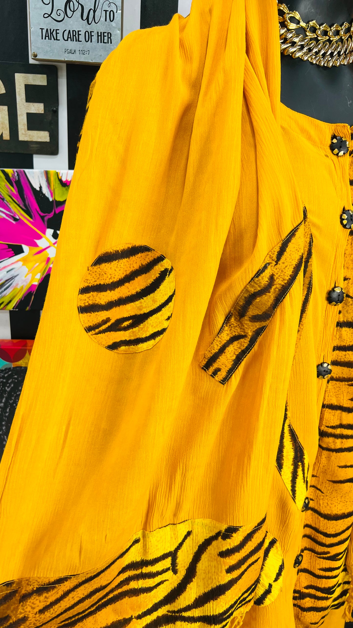 Vintage Animal Print Three Piece Rayon Set (OS)