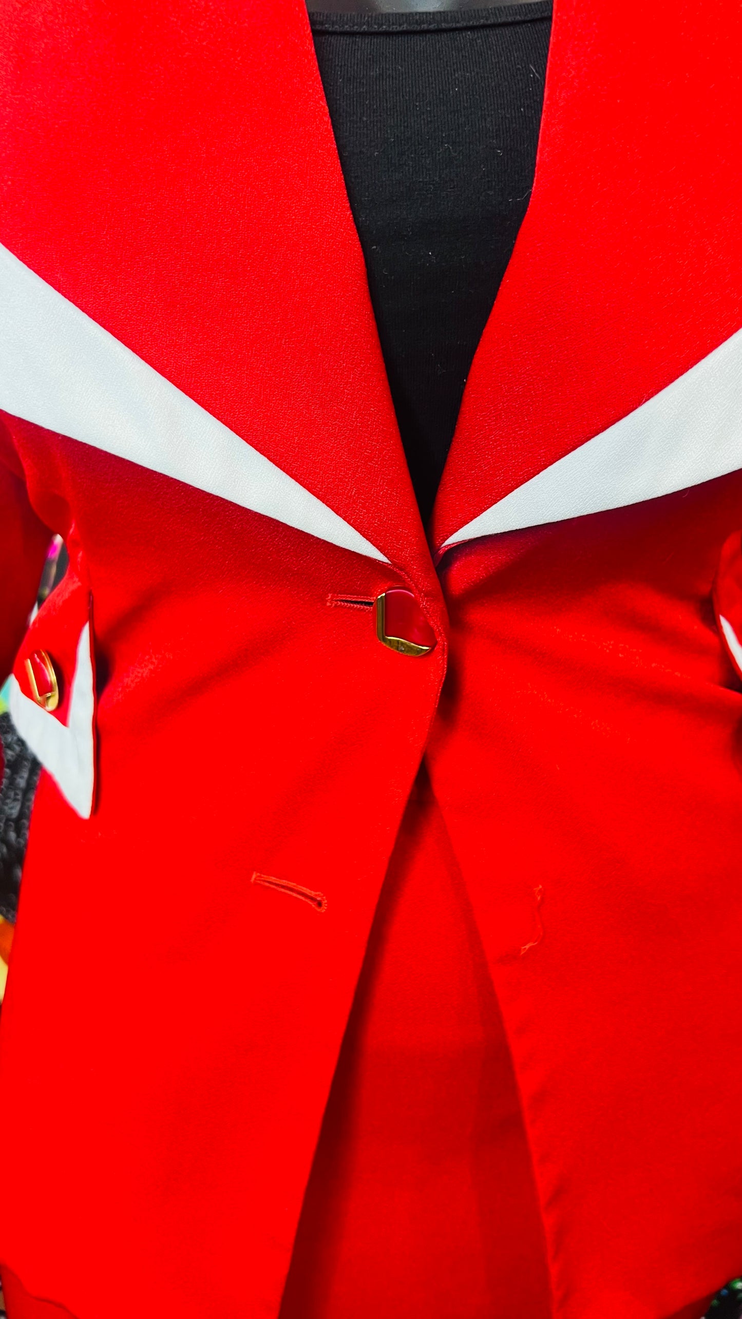 Vintage Red & White Skirt Suit (16)