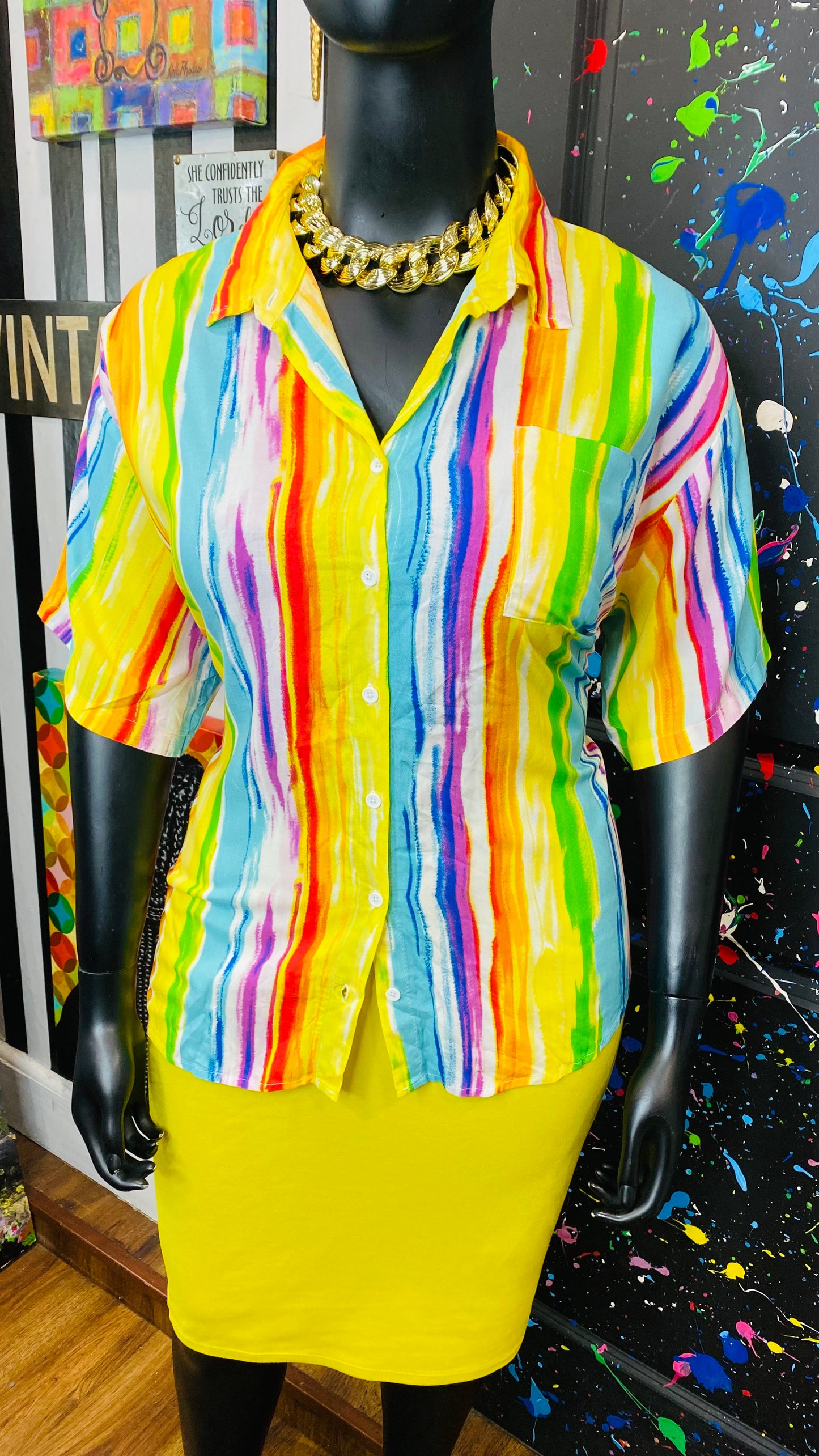 Watercolor Rayon Blouse (22/24)