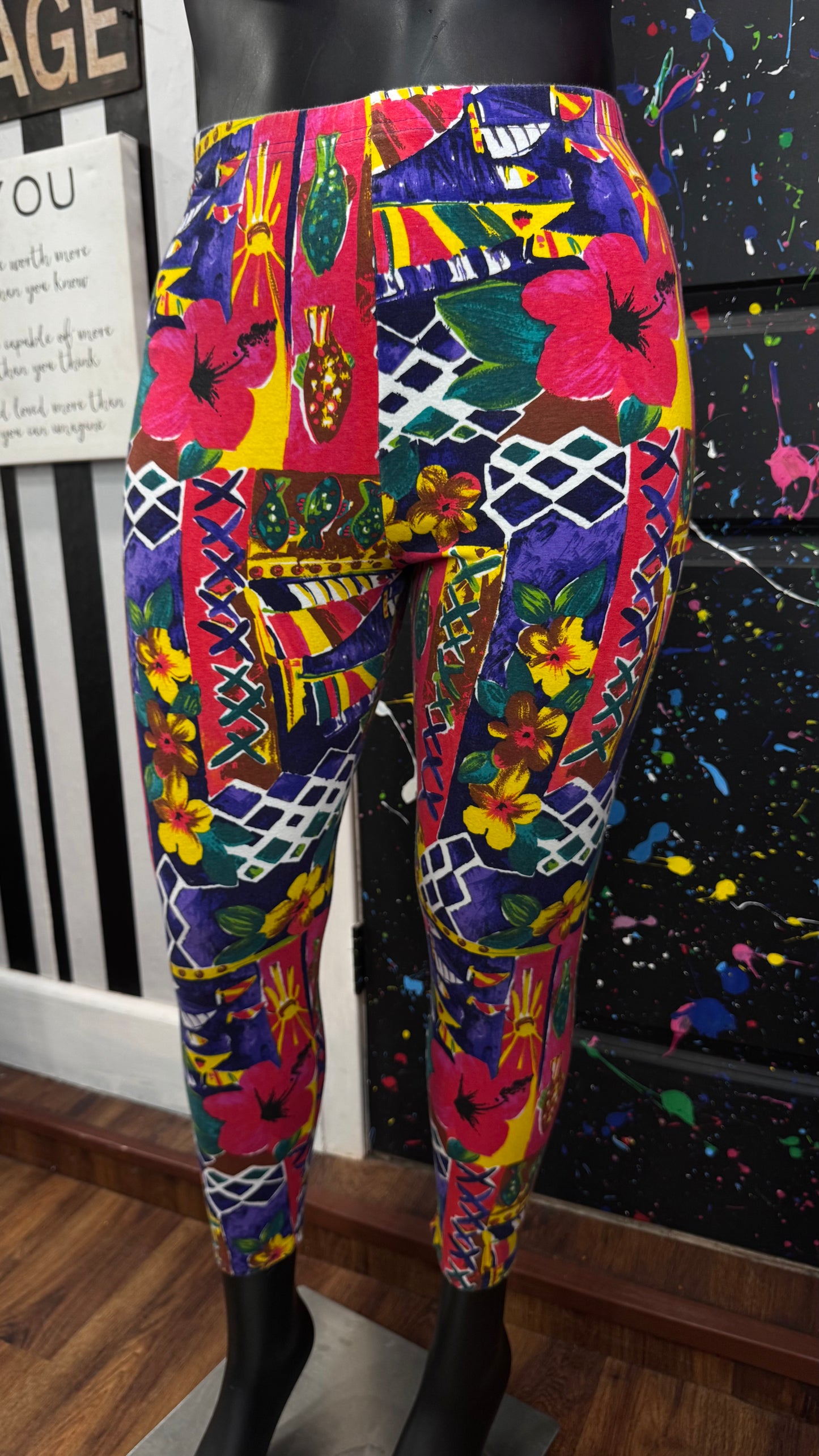 Vintage Cotton Abstract Leggings (14)