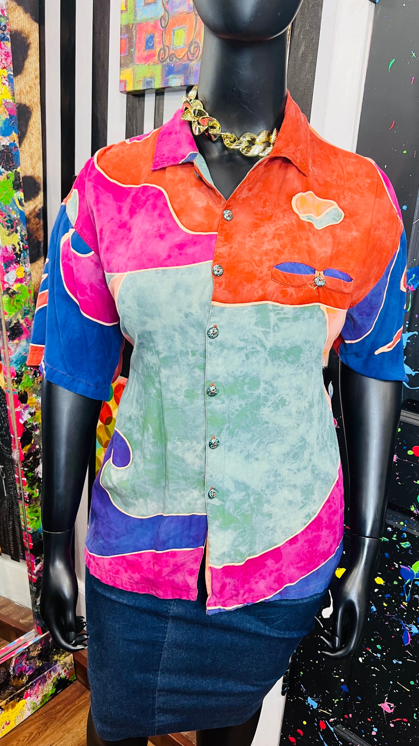 Vintage Rayon ‘Tantrum’ Blouse (18)