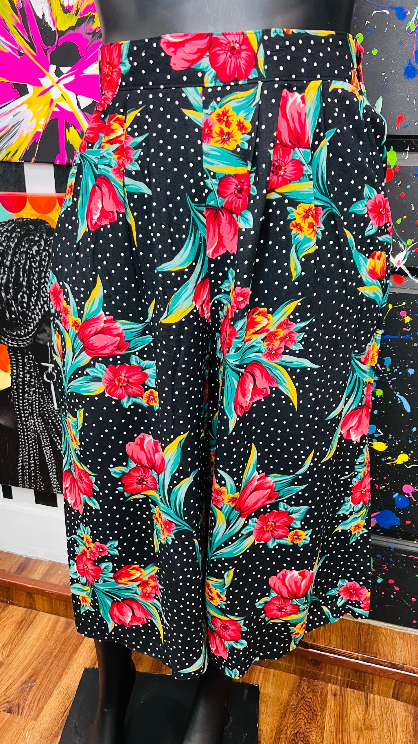 Vintage Polka Dot & Floral Gaulchos (18)