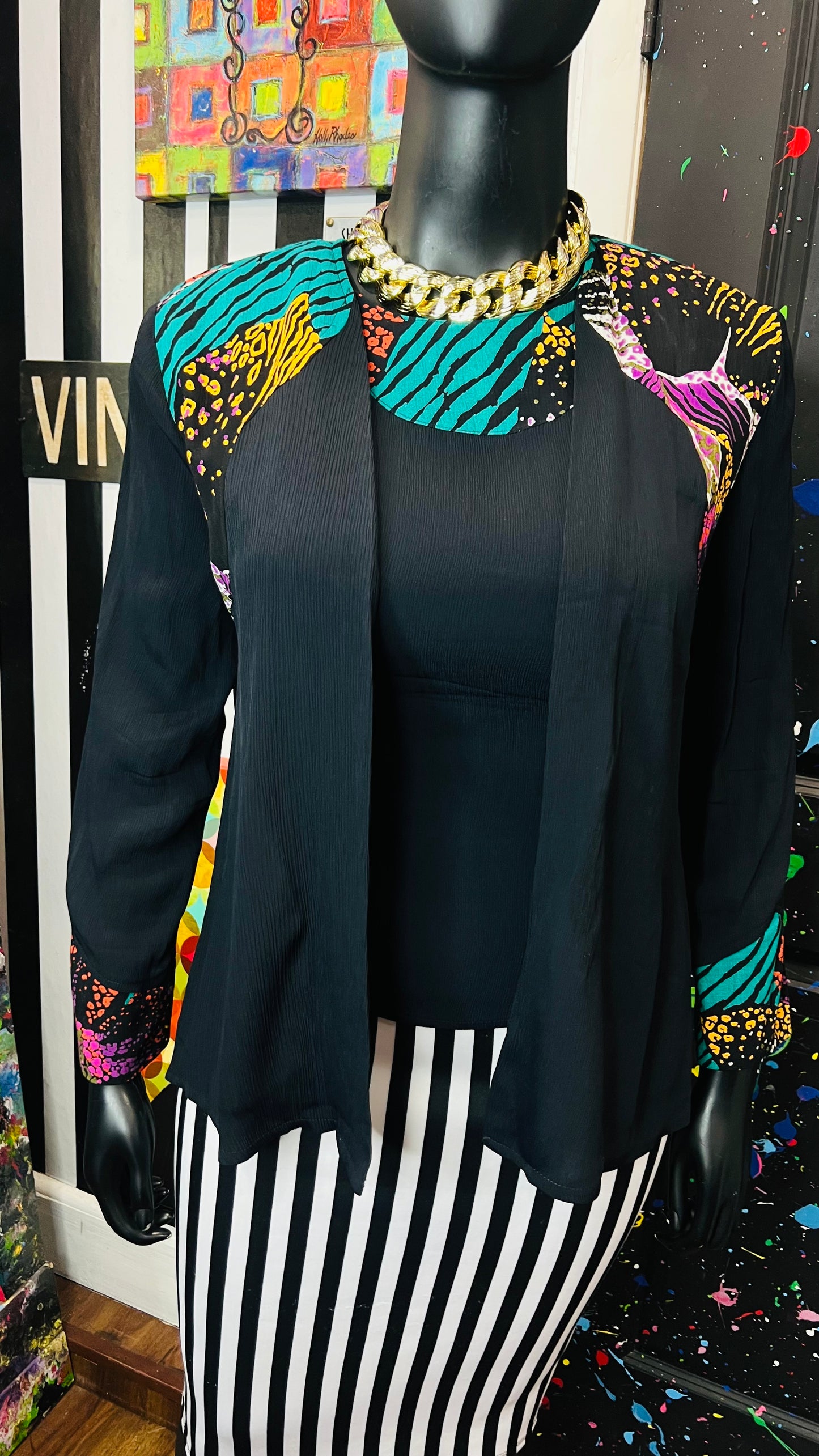 Vintage Abstract Blazer & Blouse Set (12/14)