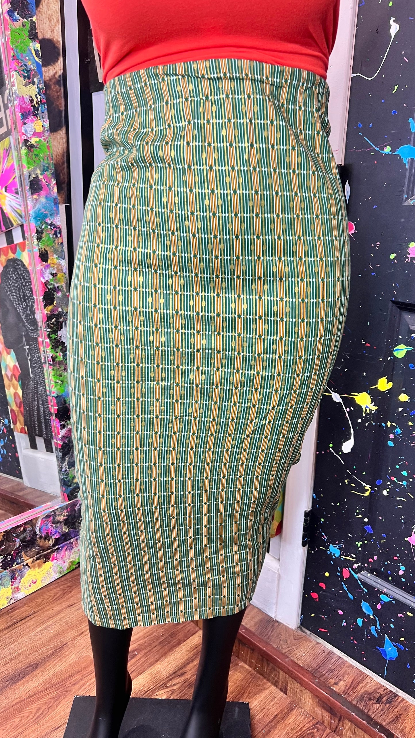 Vintage Authentic African Skirt Set (OS)