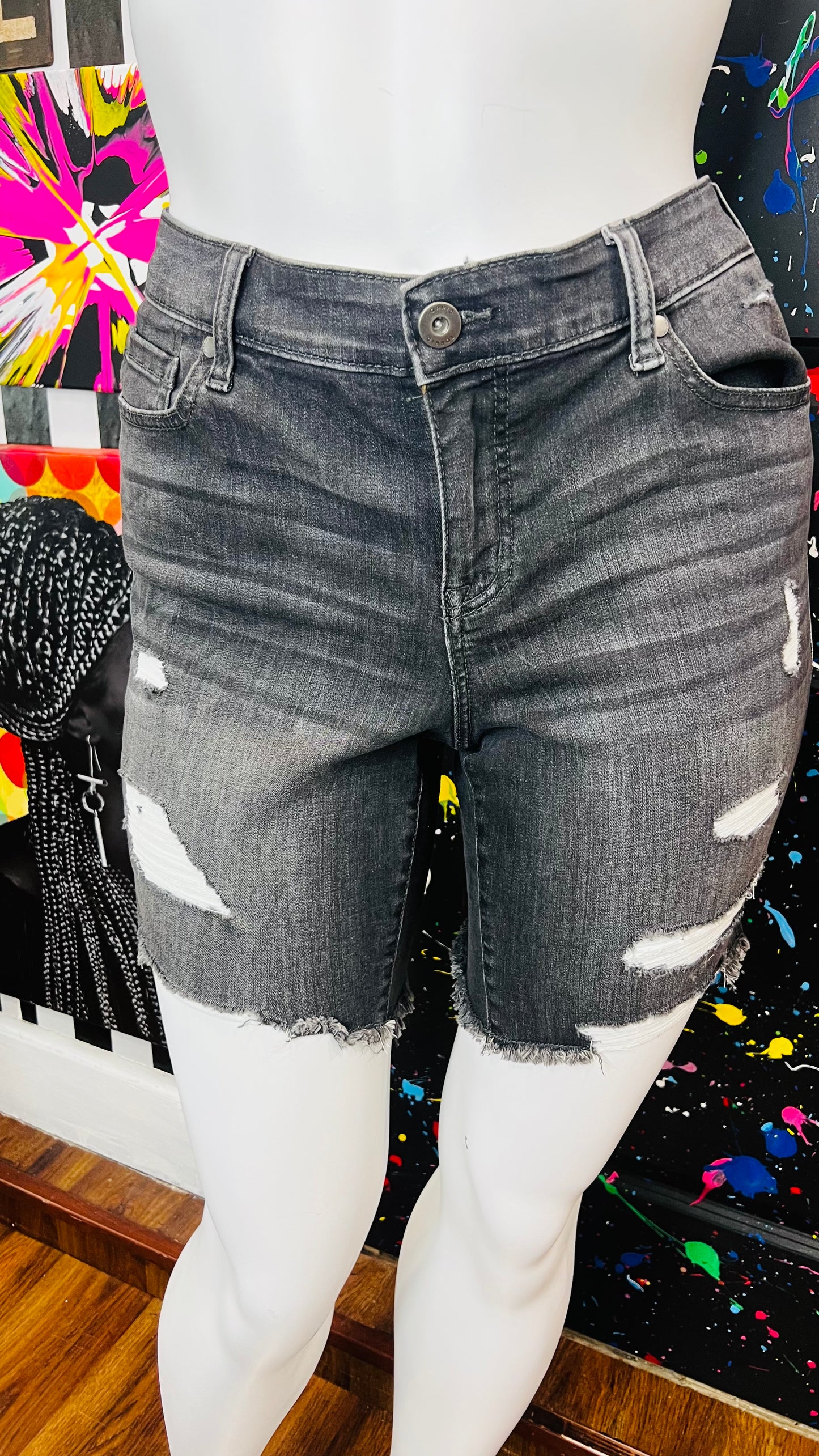 Torrid Distressed Denim Shorts (18)