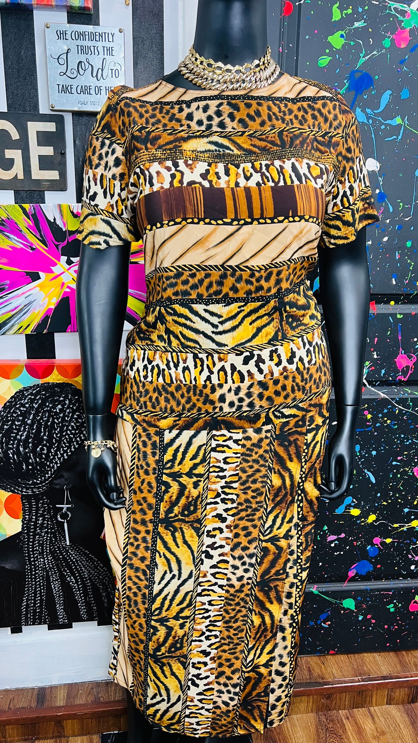 Vintage 100% Silk Diane Gilman Skirt Set (14)