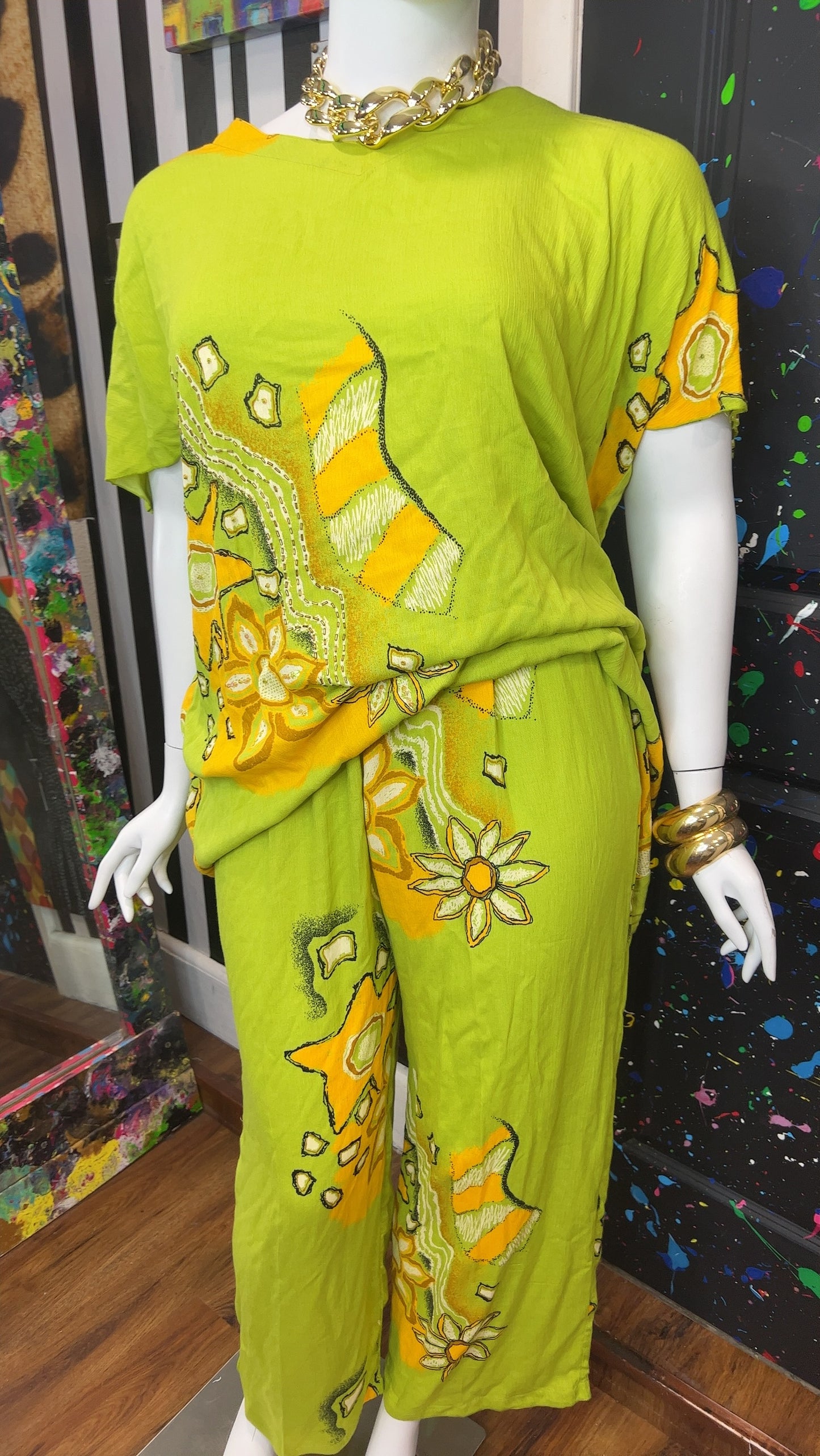 Vintage Traditional African Pants Set- Deadstock New never Worn (