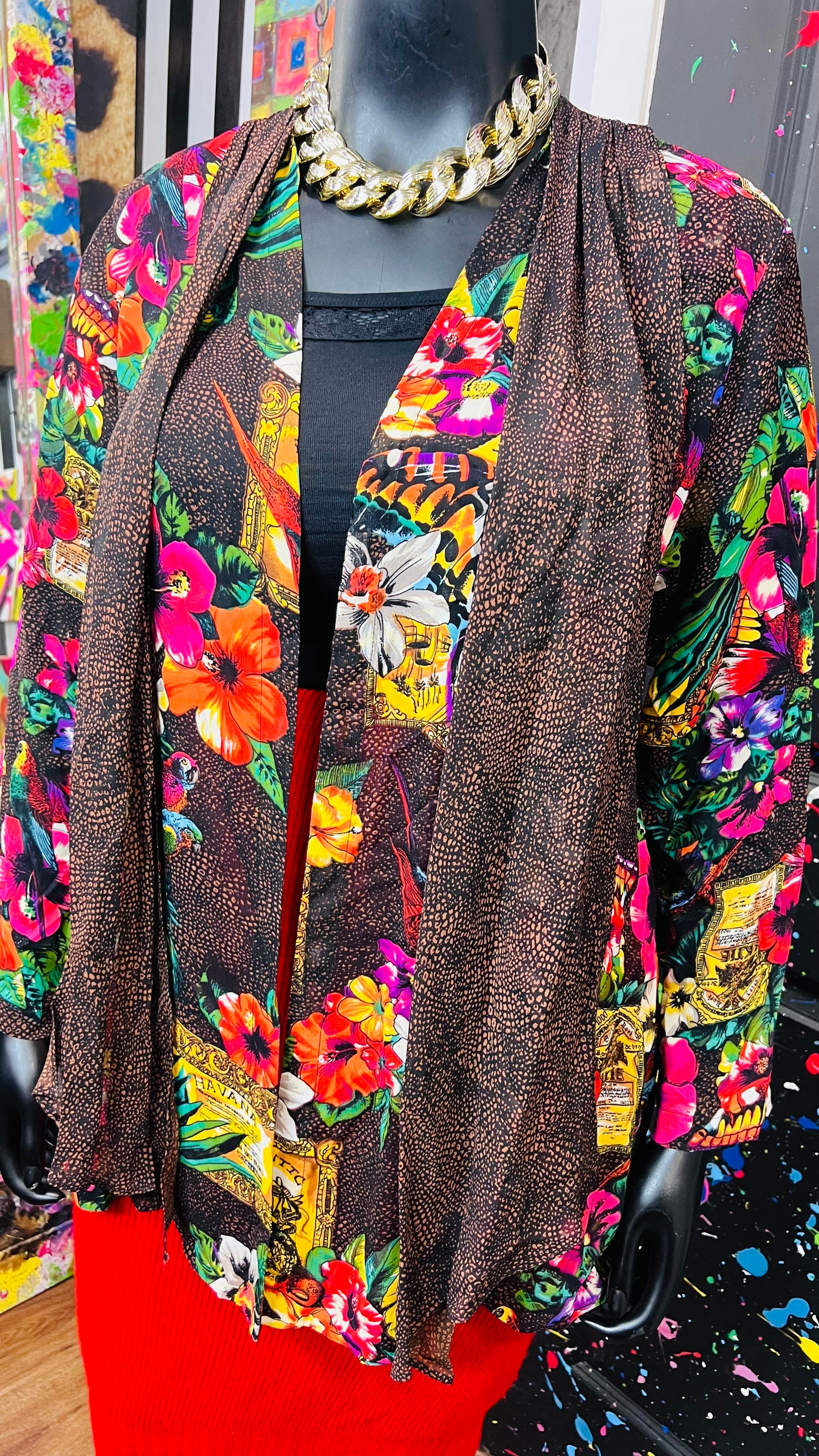 Vintage Sheer Carole Little Duster/Swimsuit Cover (14)