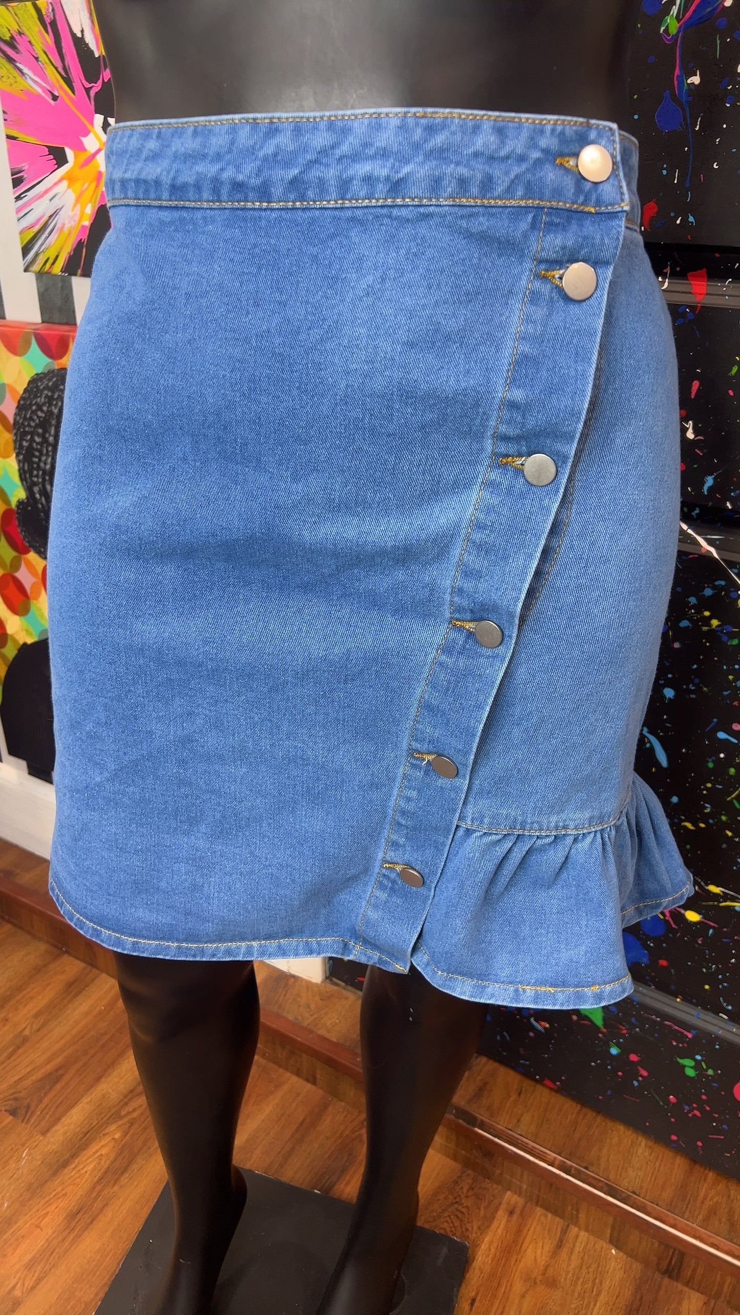 Vintage Denim Unique Skirt (18/20)