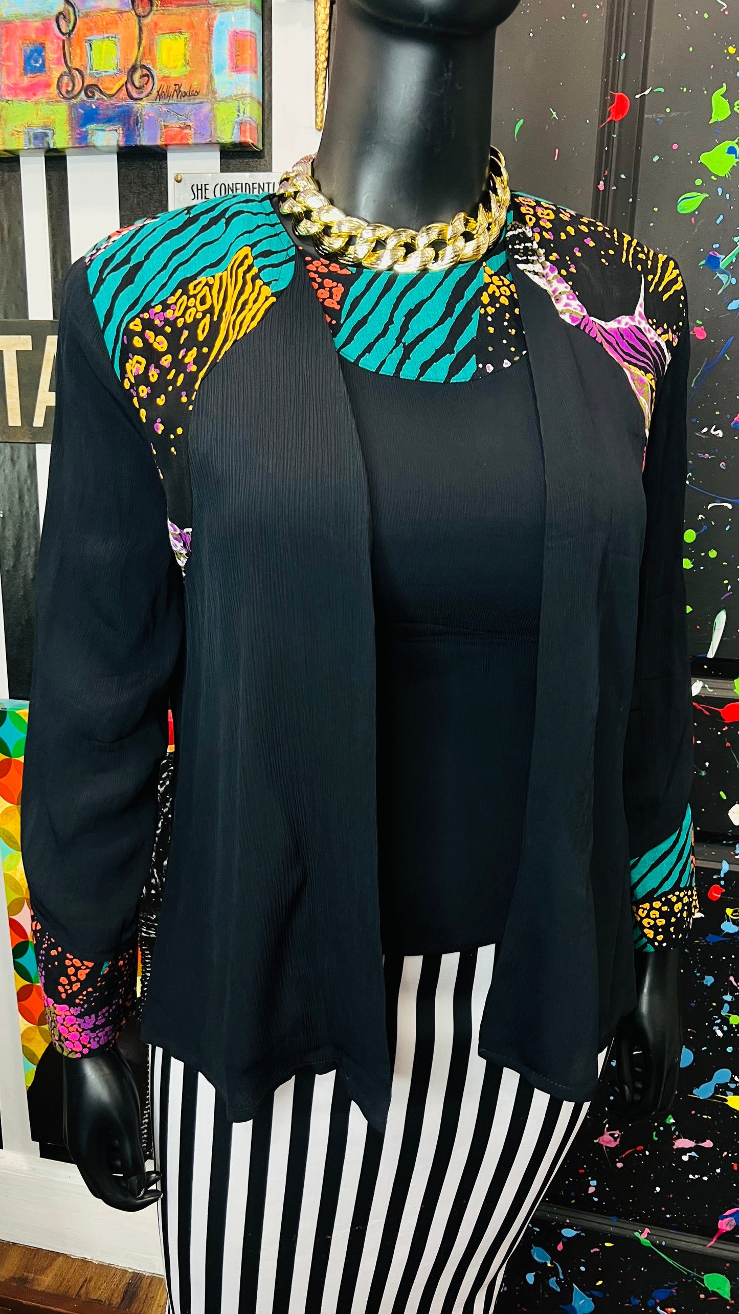 Vintage Abstract Blazer & Blouse Set (12/14)
