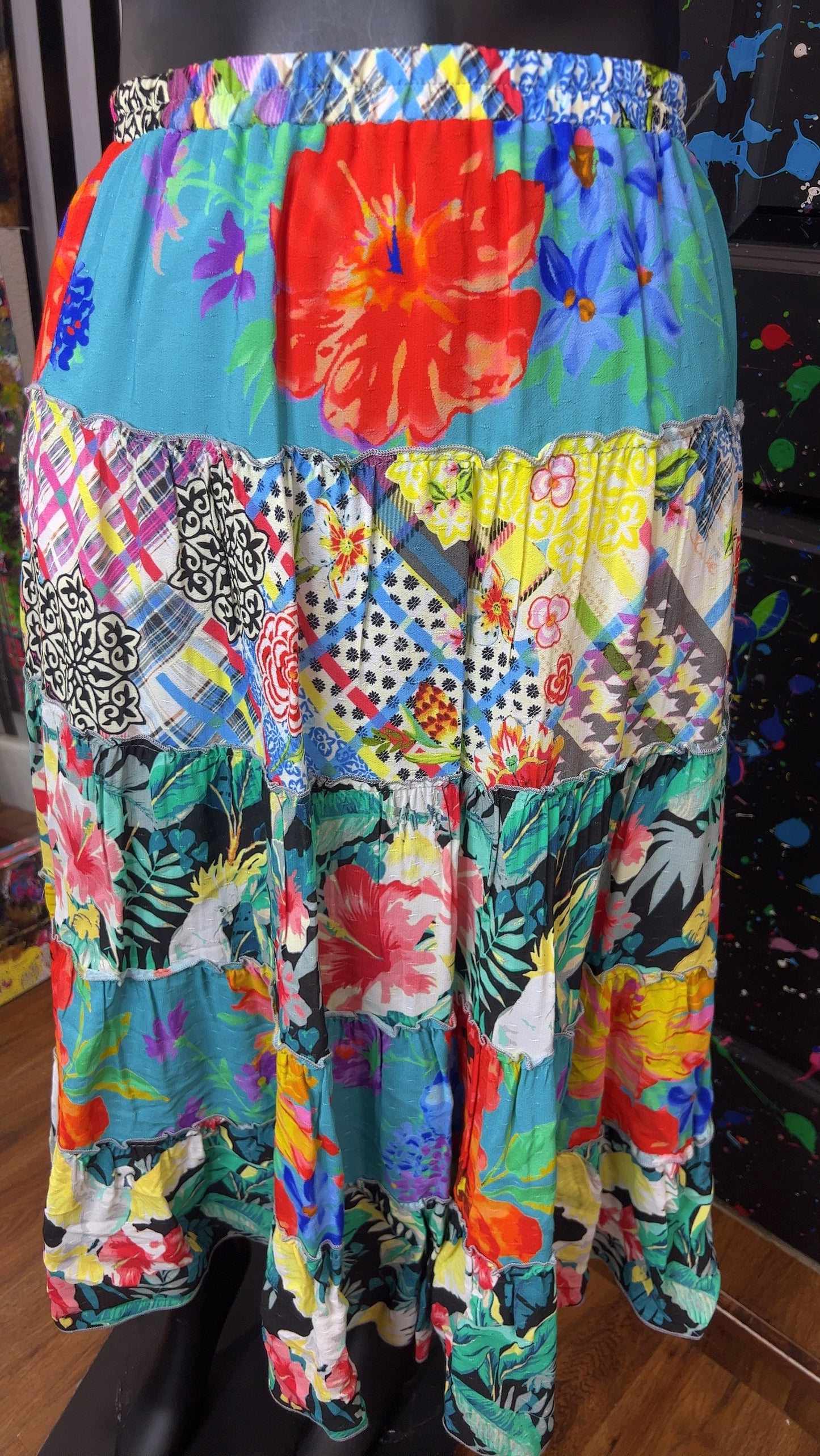 Abstract Patchwork Skirt (16)