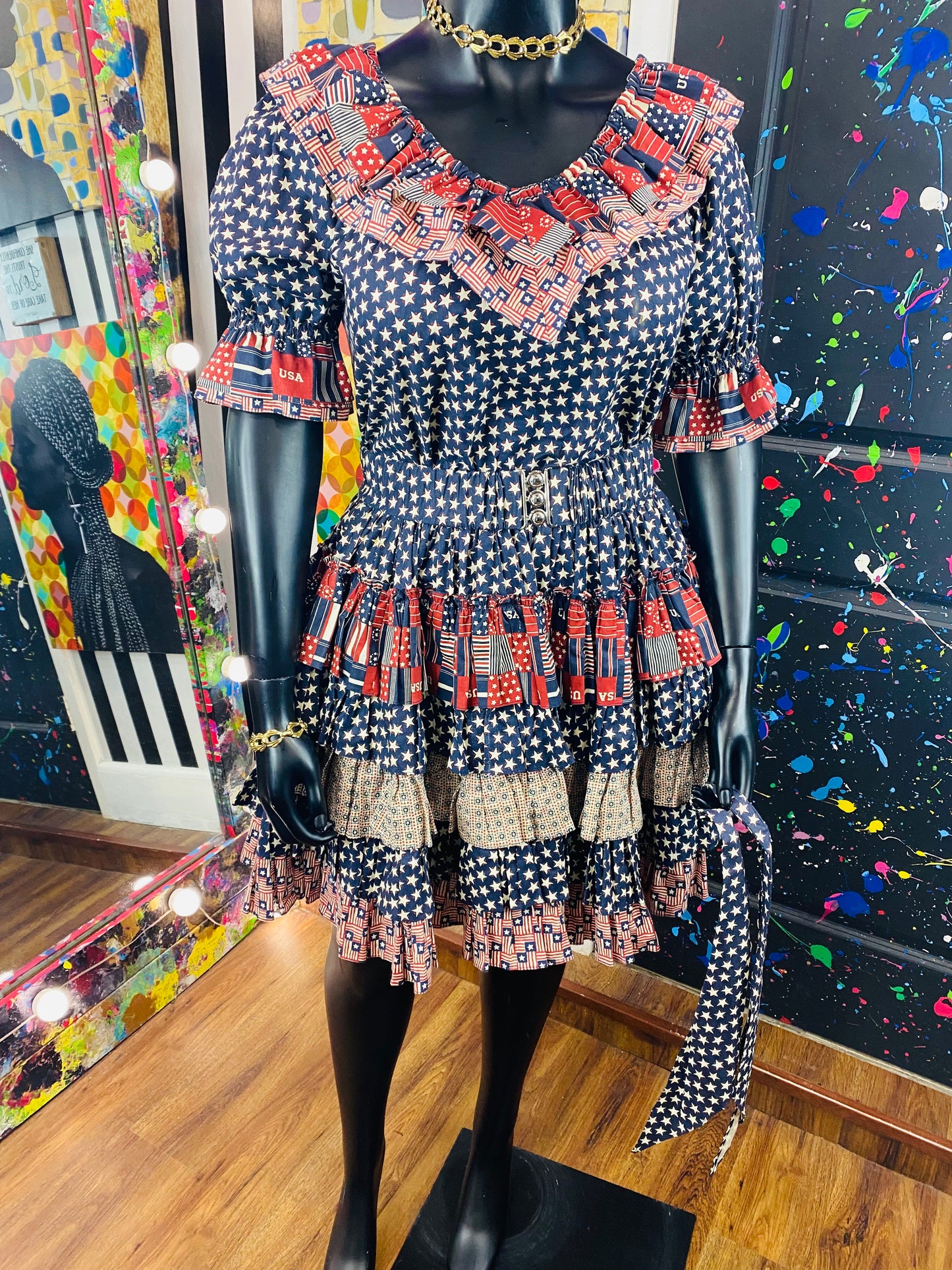 Vintage USA Handmade 4pc Mini Skirt Set