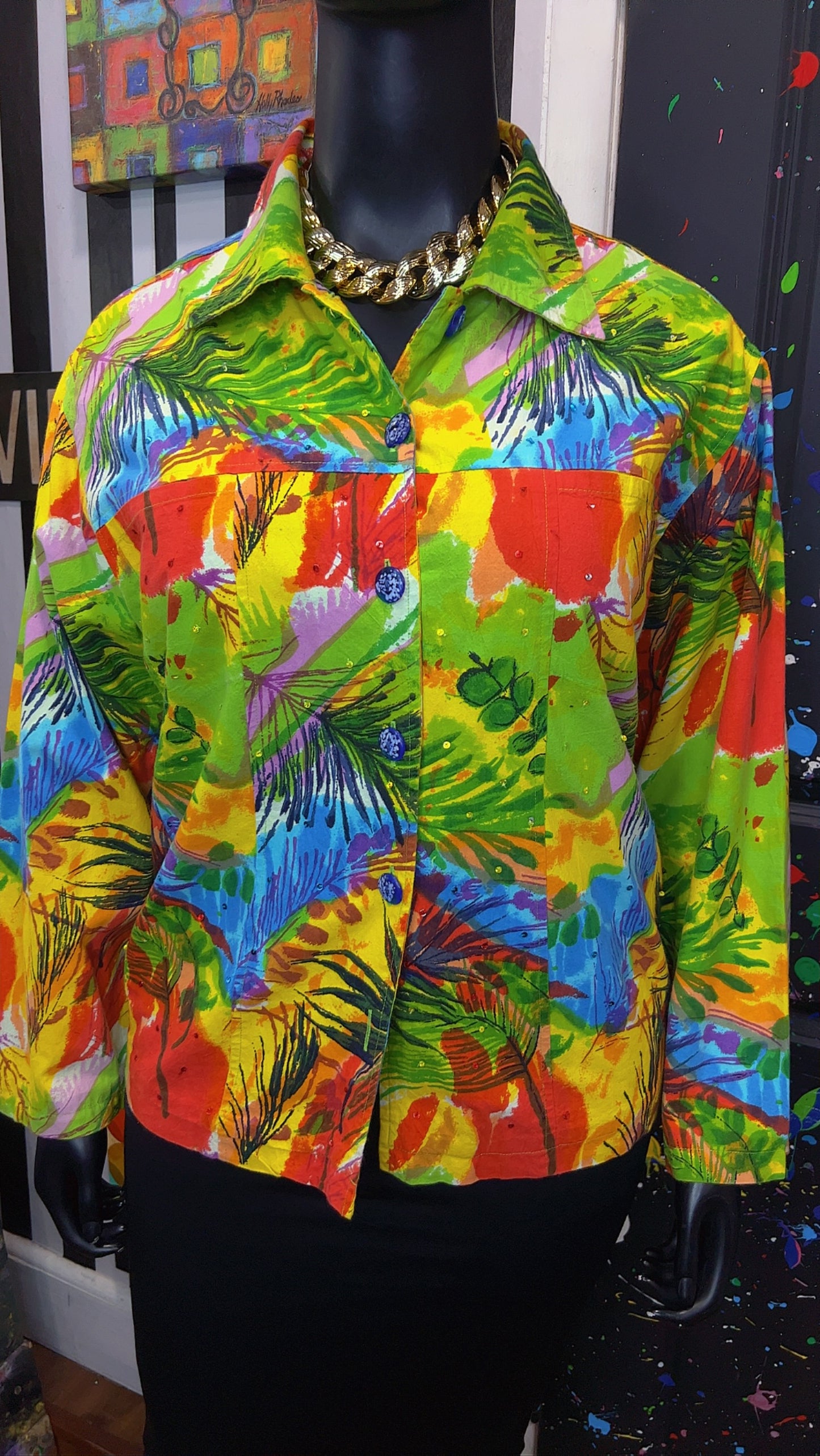 Vintage Floral Sequin Jacket (24)