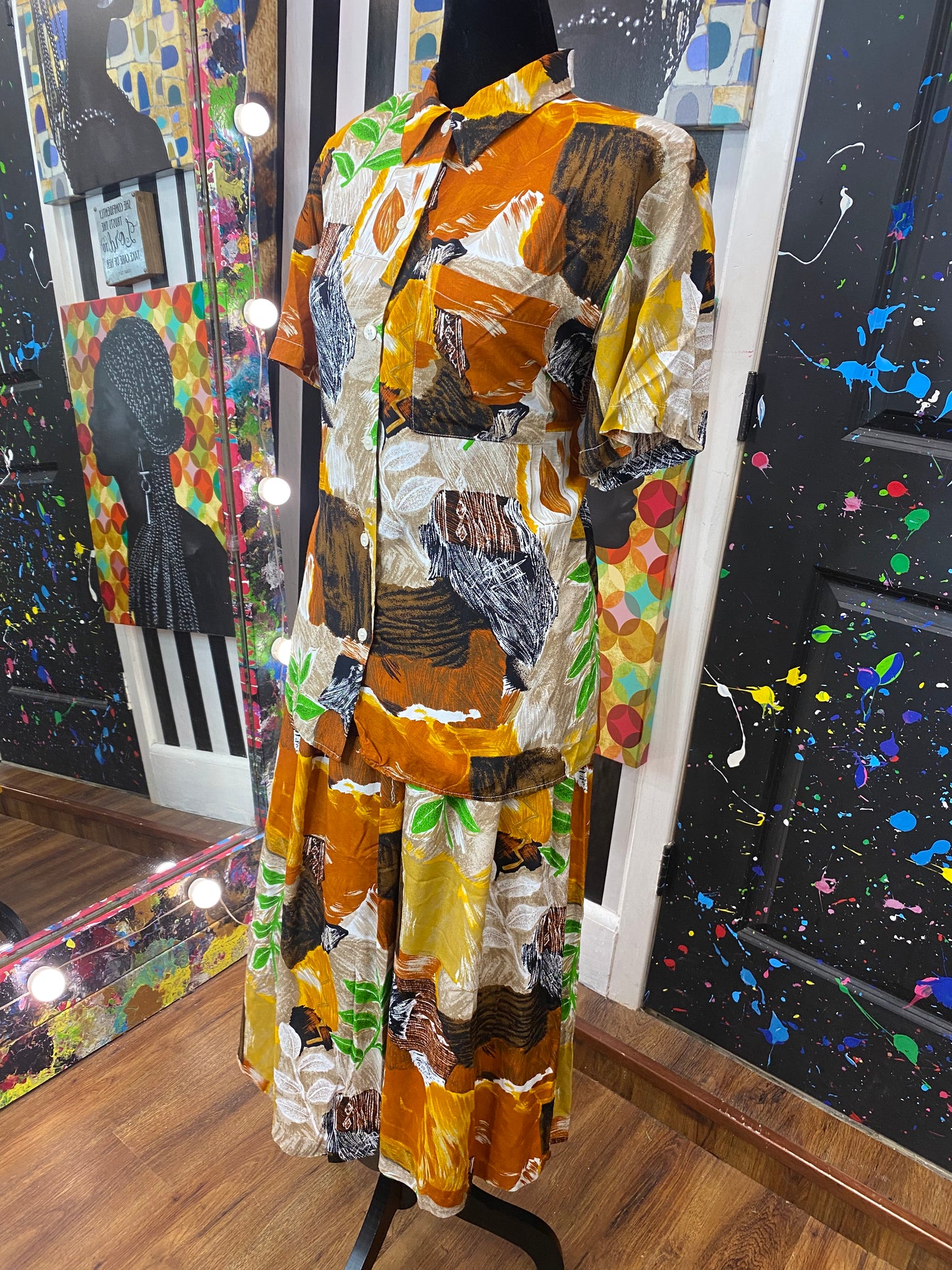 Vintage Melrose 2 piece Skirt Set