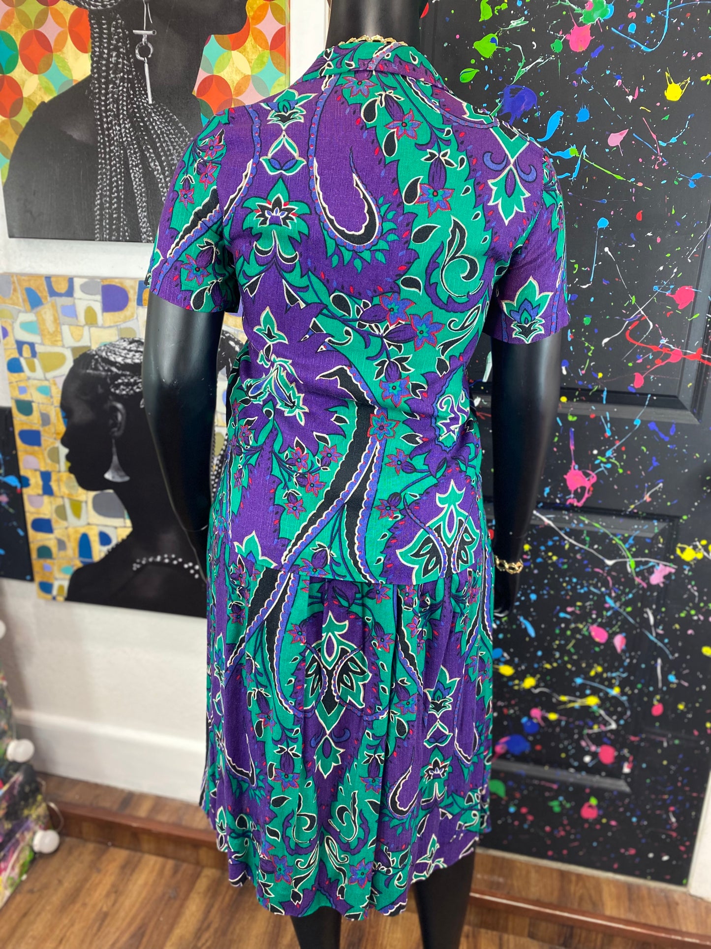 Vintage 2 Piece Skirt Set