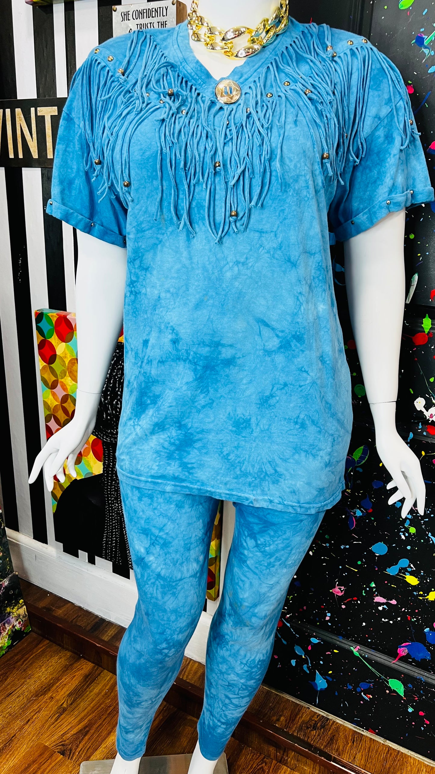Vintage Cotton Fringe Pants Set (18/20)