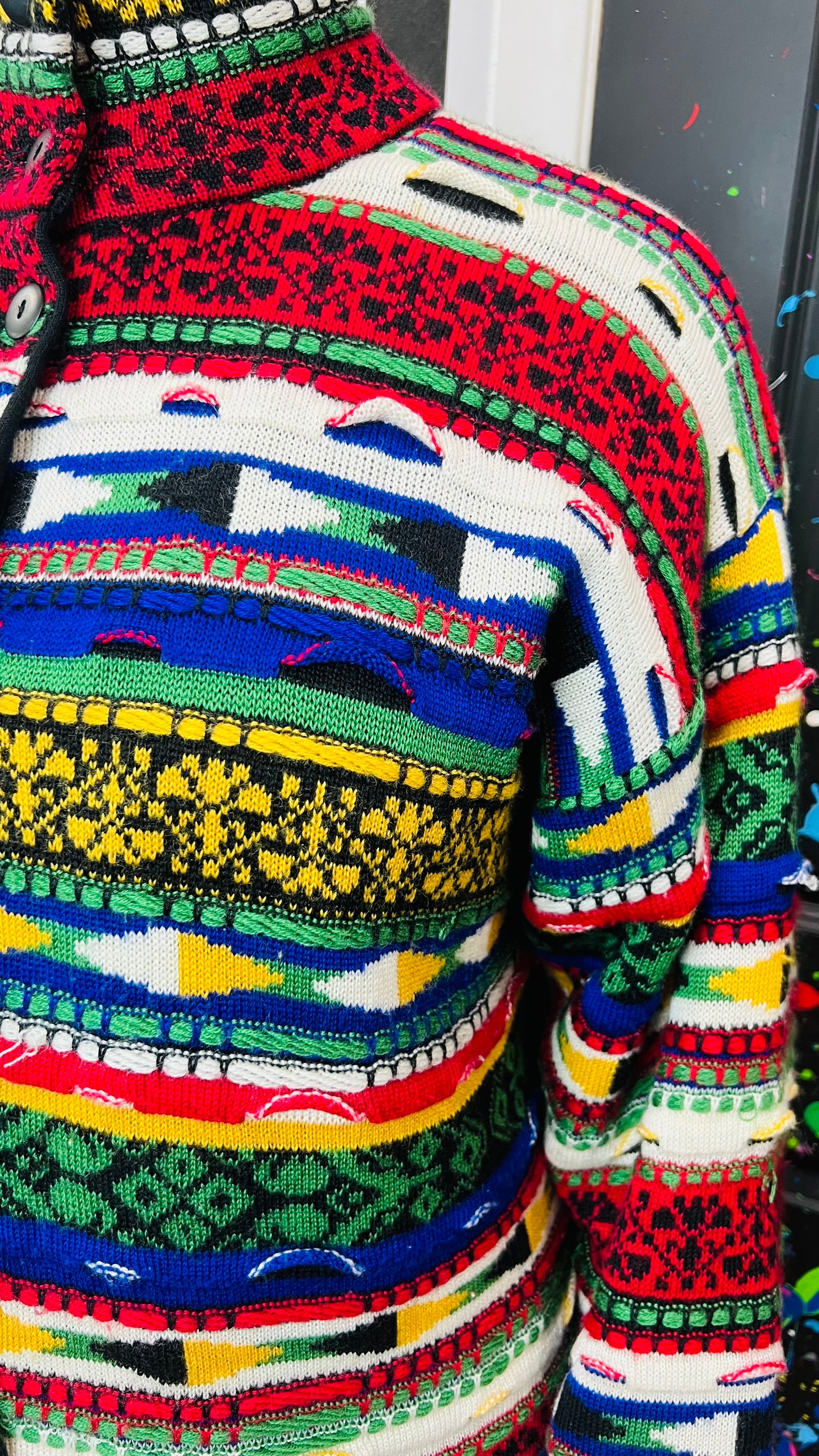 Vintage 3D Knit Coogi Like Lined Sweater (22)