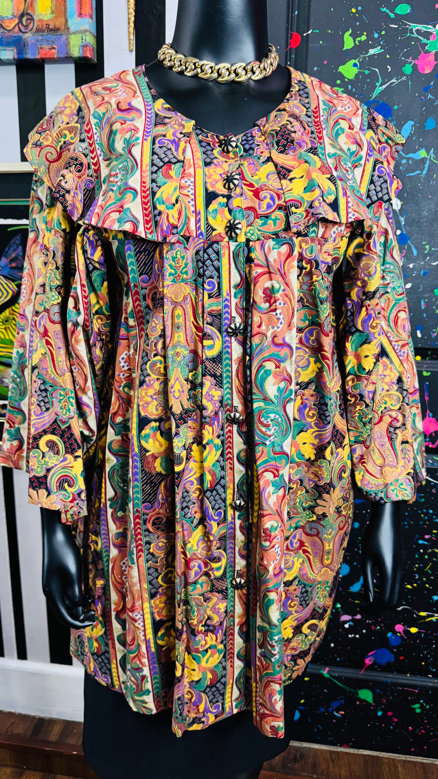 Vintage Traditional African Blouse (OS up to size 16)