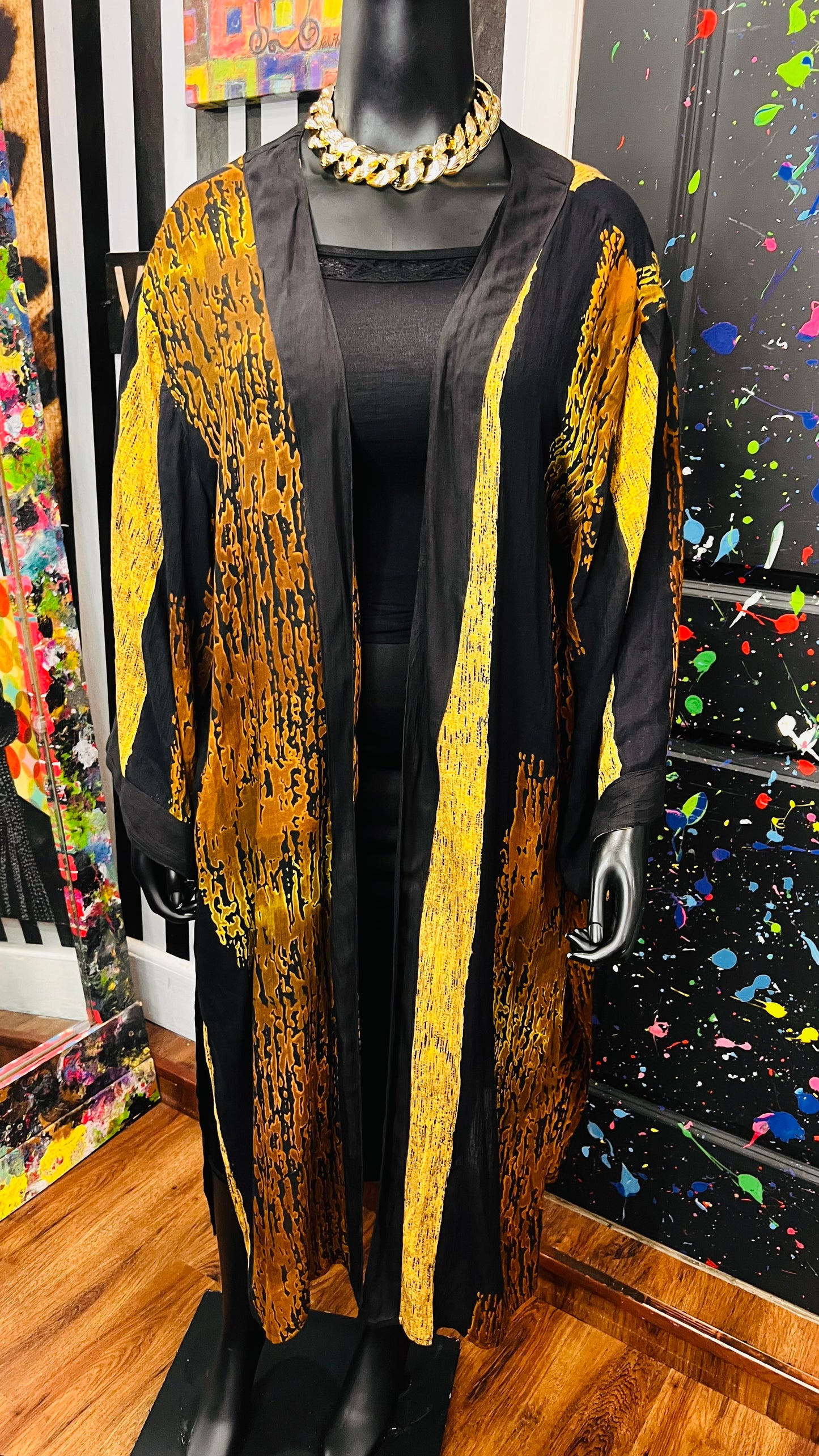 Vintage Abstract Duster (OS) up to 18