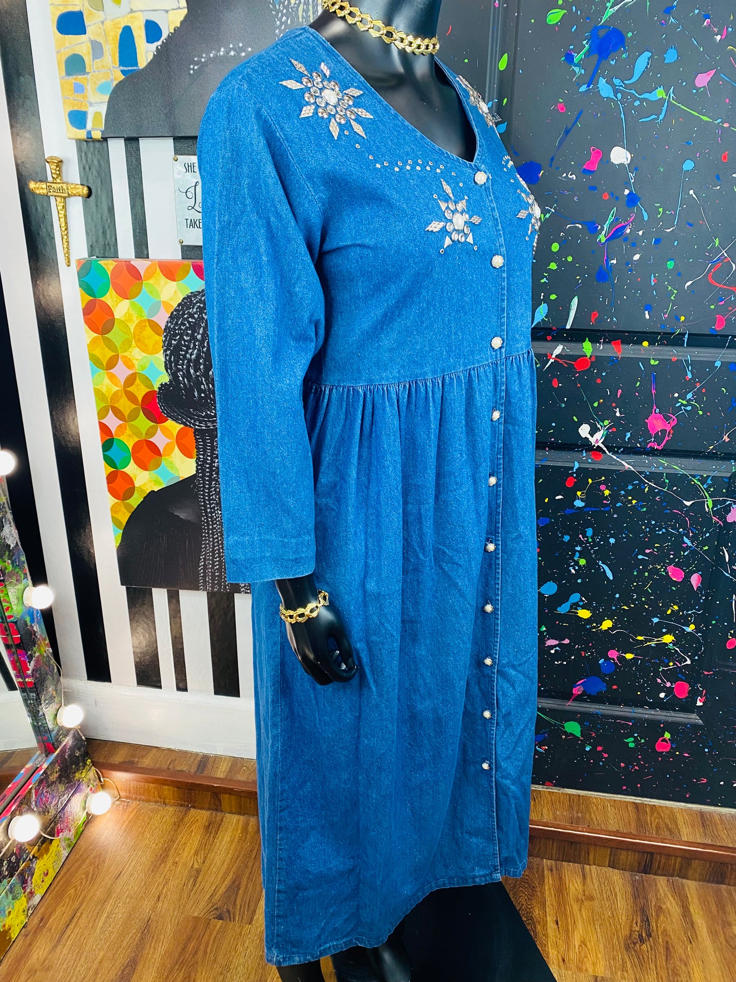 Vintage Miss & Mrs Denim Dress