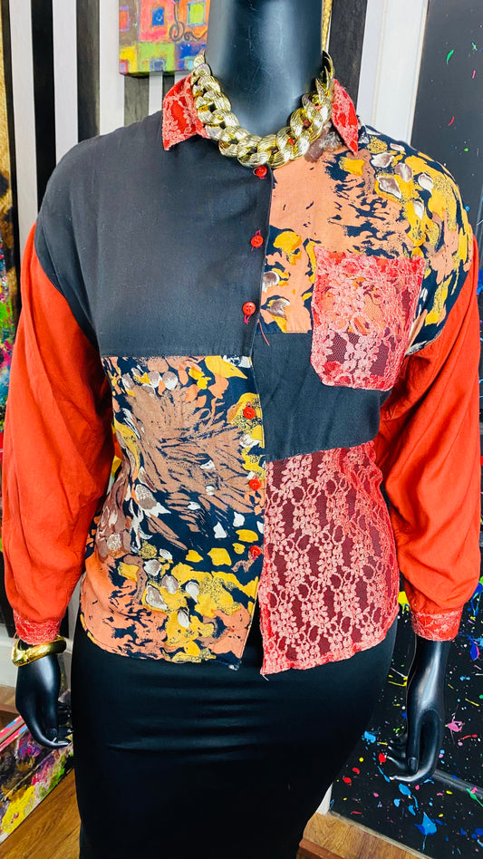 Vintage Abstract 90’s Blouse (16)