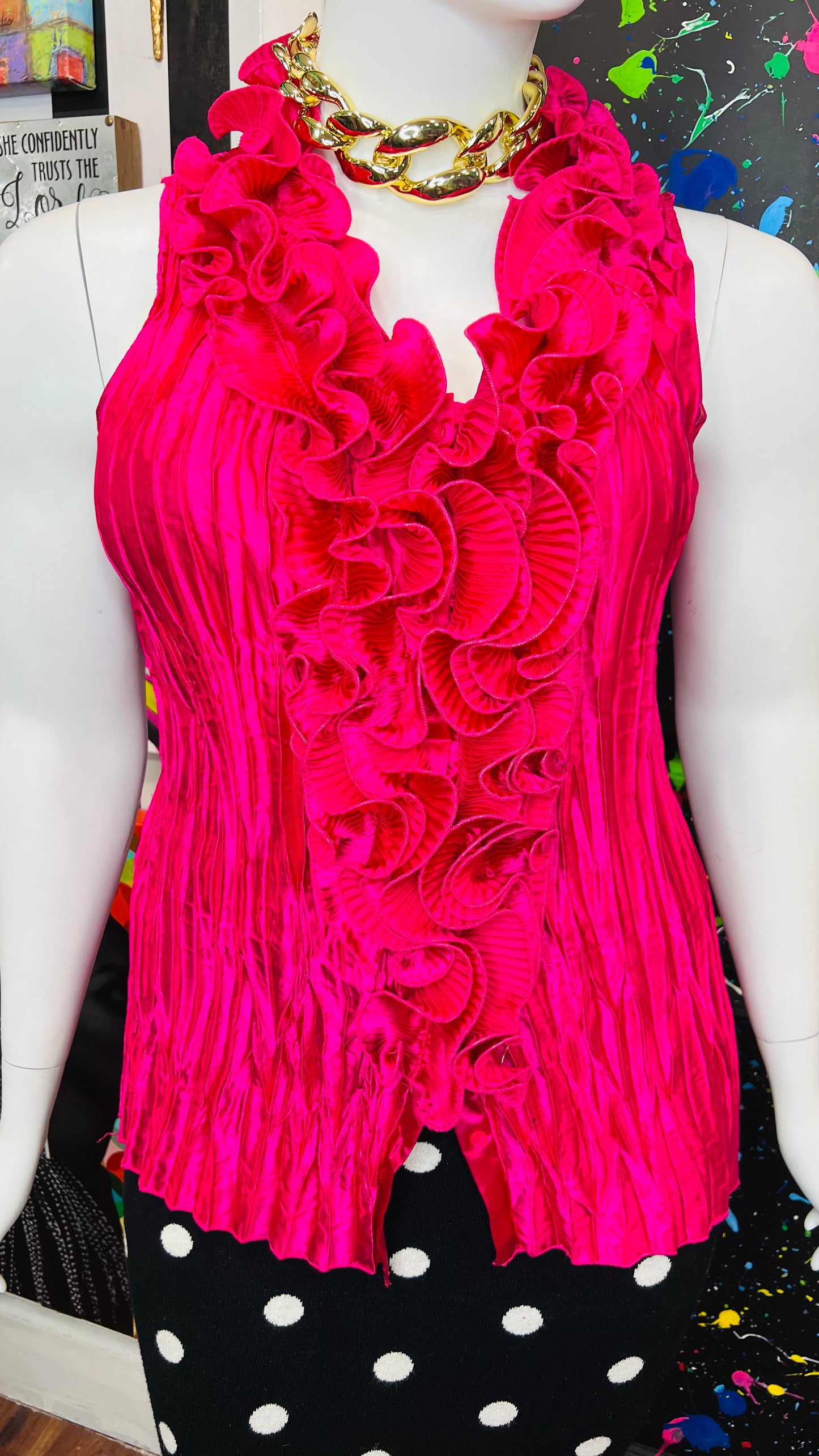 Vintage Y2K Pink Sleeveless Blouse (18/20W)