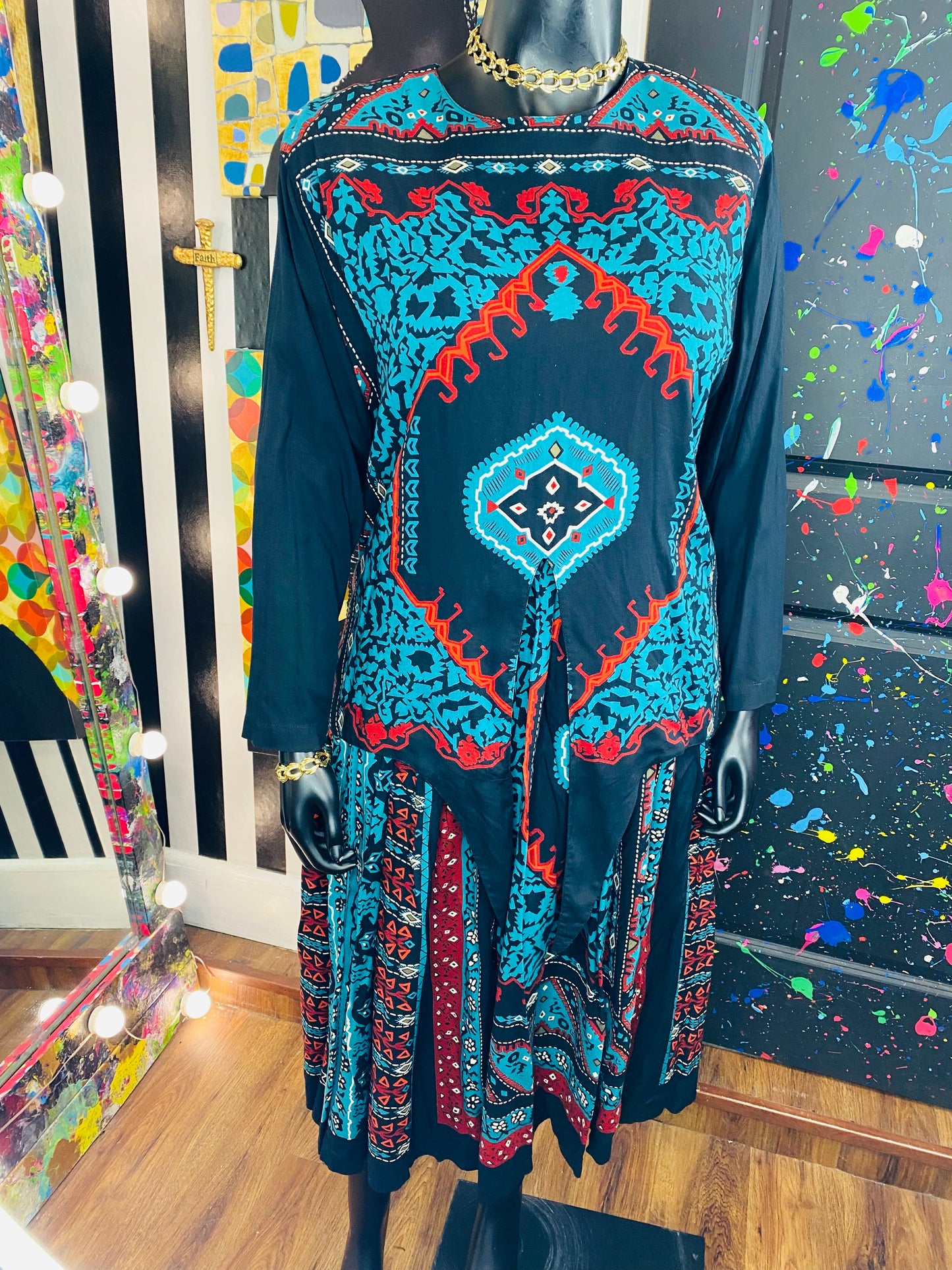 Vintage Carole Little 2 piece Skirt Set