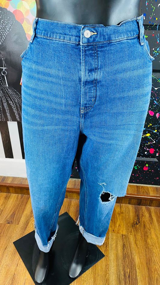 AVA&VIV Distressed Blue Jeans