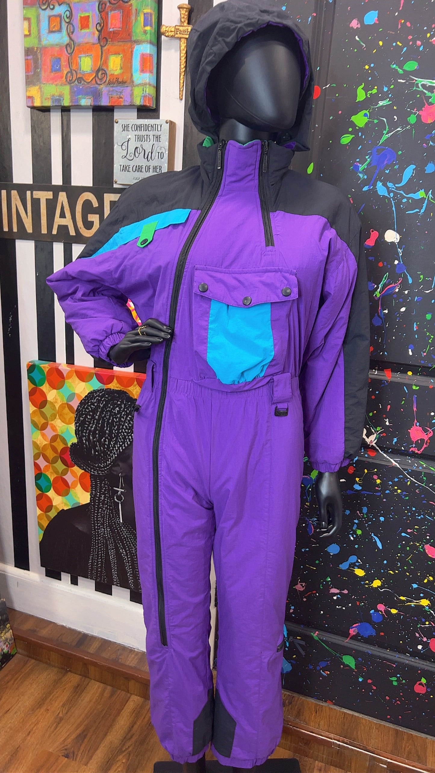 Vintage Ski Wear Purple Jumpsuit (12)