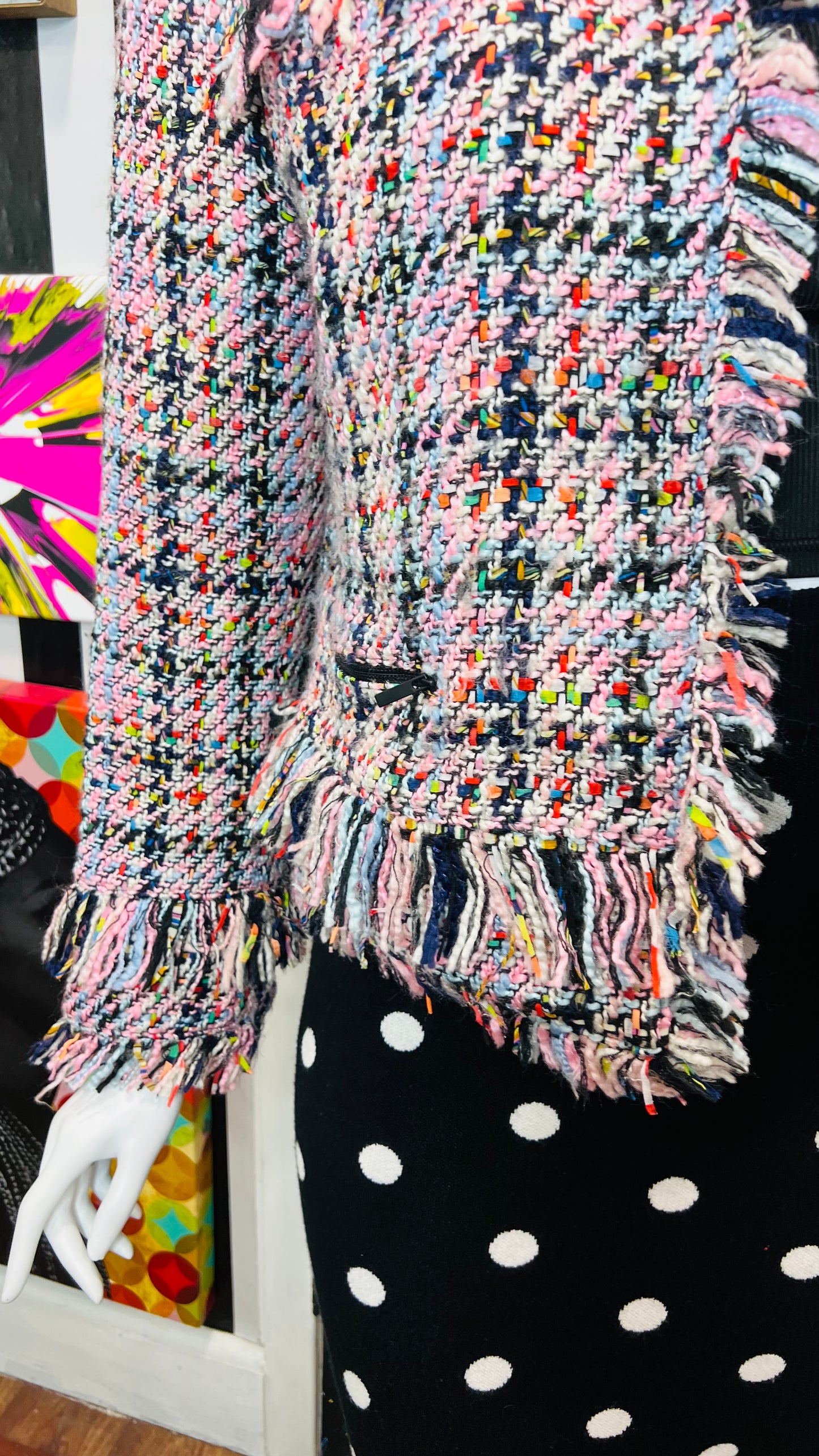 Tweed Multicolored Cropped Blazer (18)